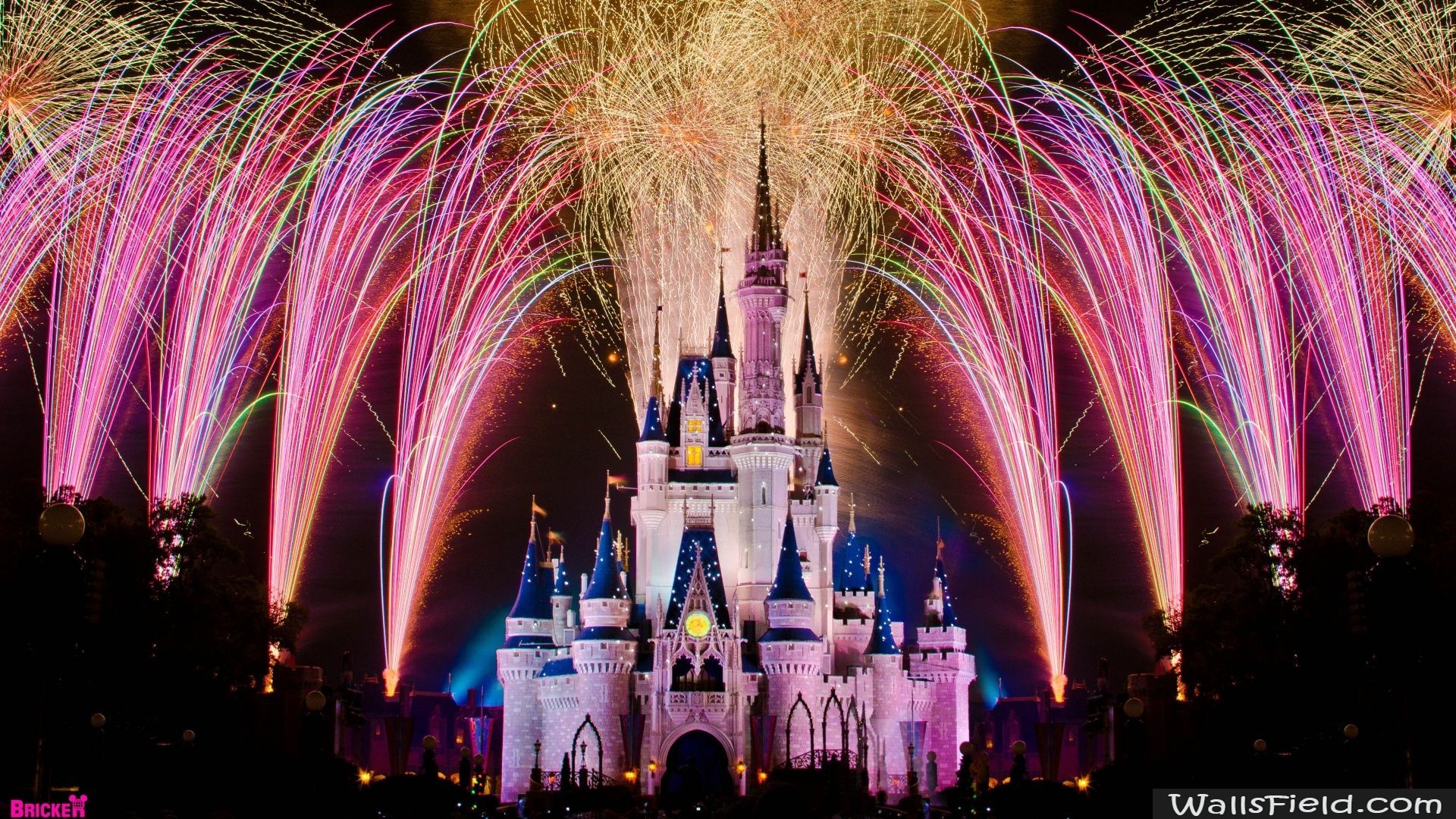 Castello Disney fuochi d'artificio, classici d'animazione, 1920x1080 Full HD 1080p, PC