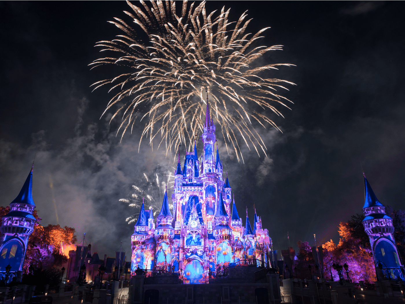 Castello Disney con fuochi d'artificio, 1400x1050 HD, Desktop