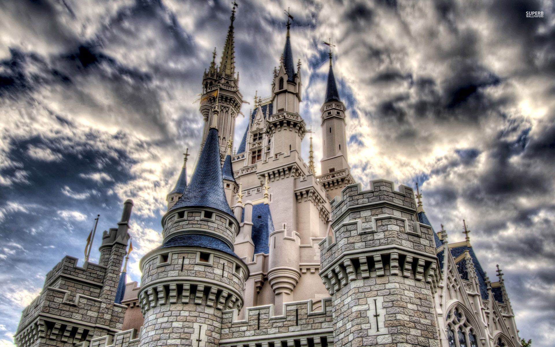 Castello Disneyland rosa, 1920x1080 1080p, PC