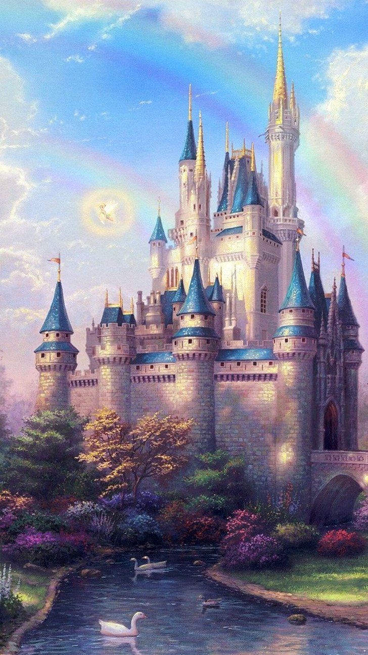 Castello Disney con arcobaleno, 728x1295 Full HD Verticale, iPhone