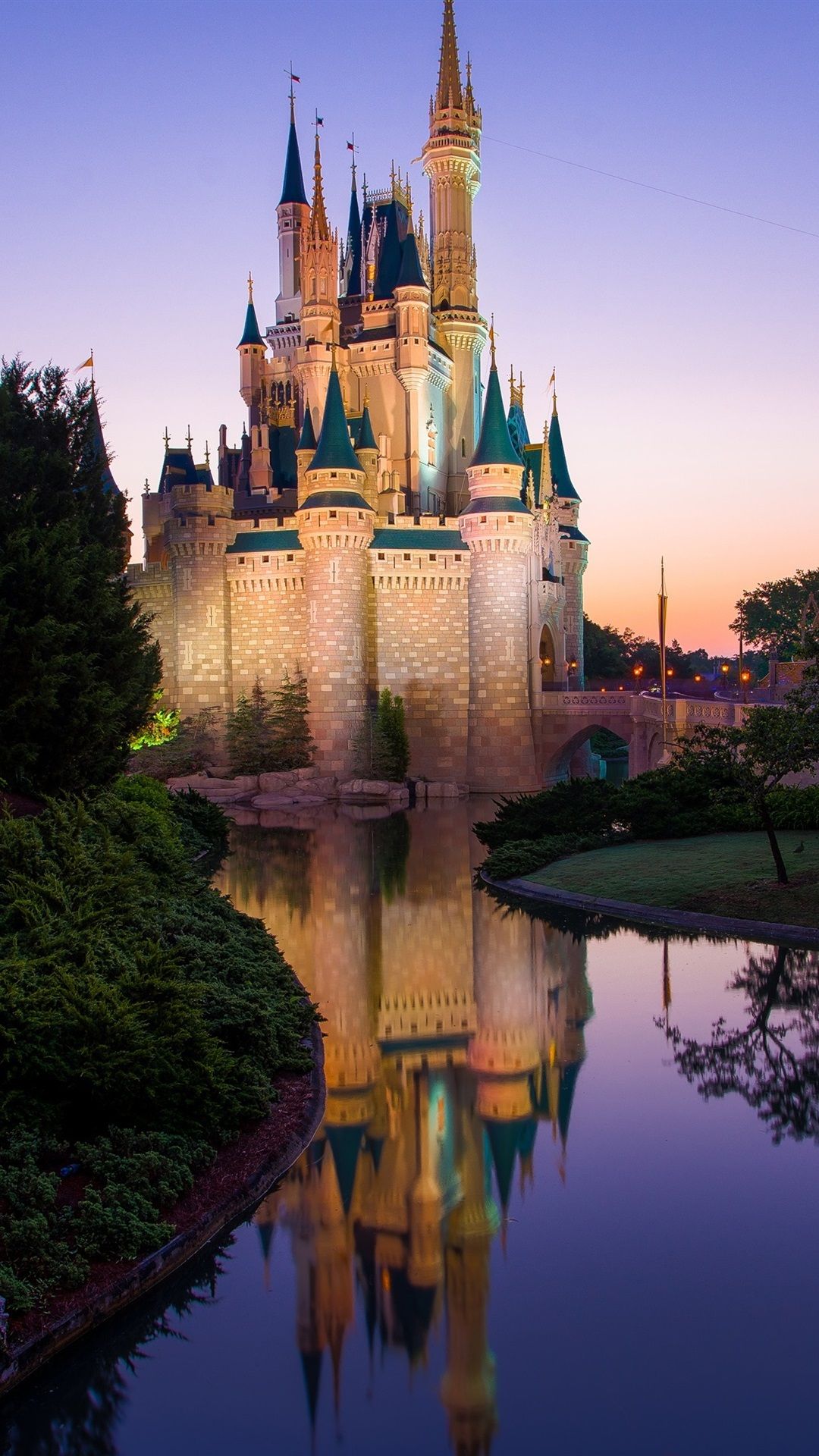 Castello Disney all'alba, 1080x1920 Full HD Verticale, iPhone Air