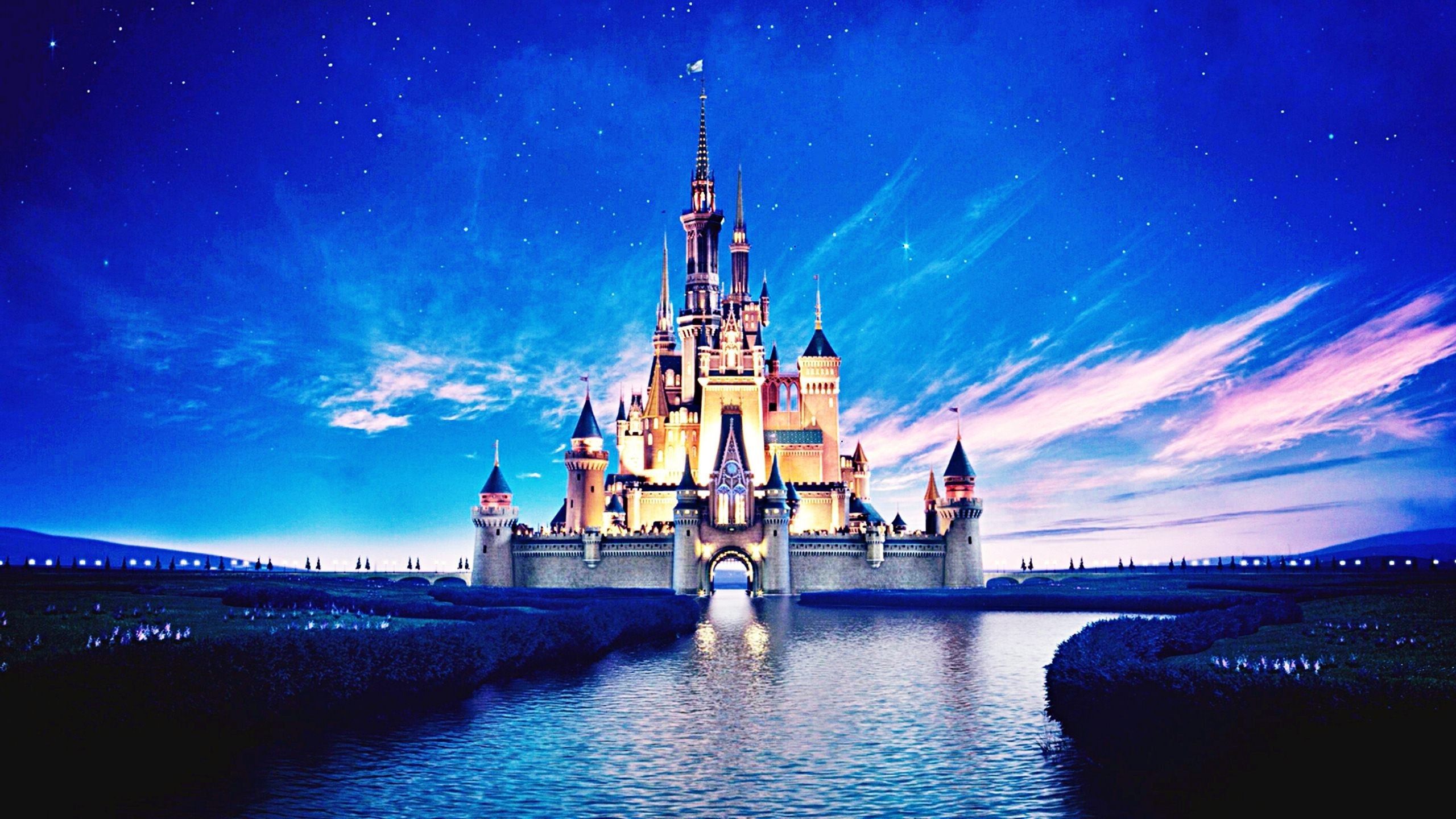 Castello Disney notte stellata, 2560x1440 QHD, Monitor Gaming