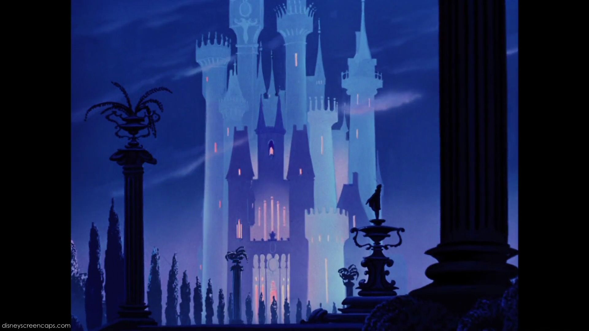 Castello Disney notturno blu, 1920x1080 1080p, PC Desktop