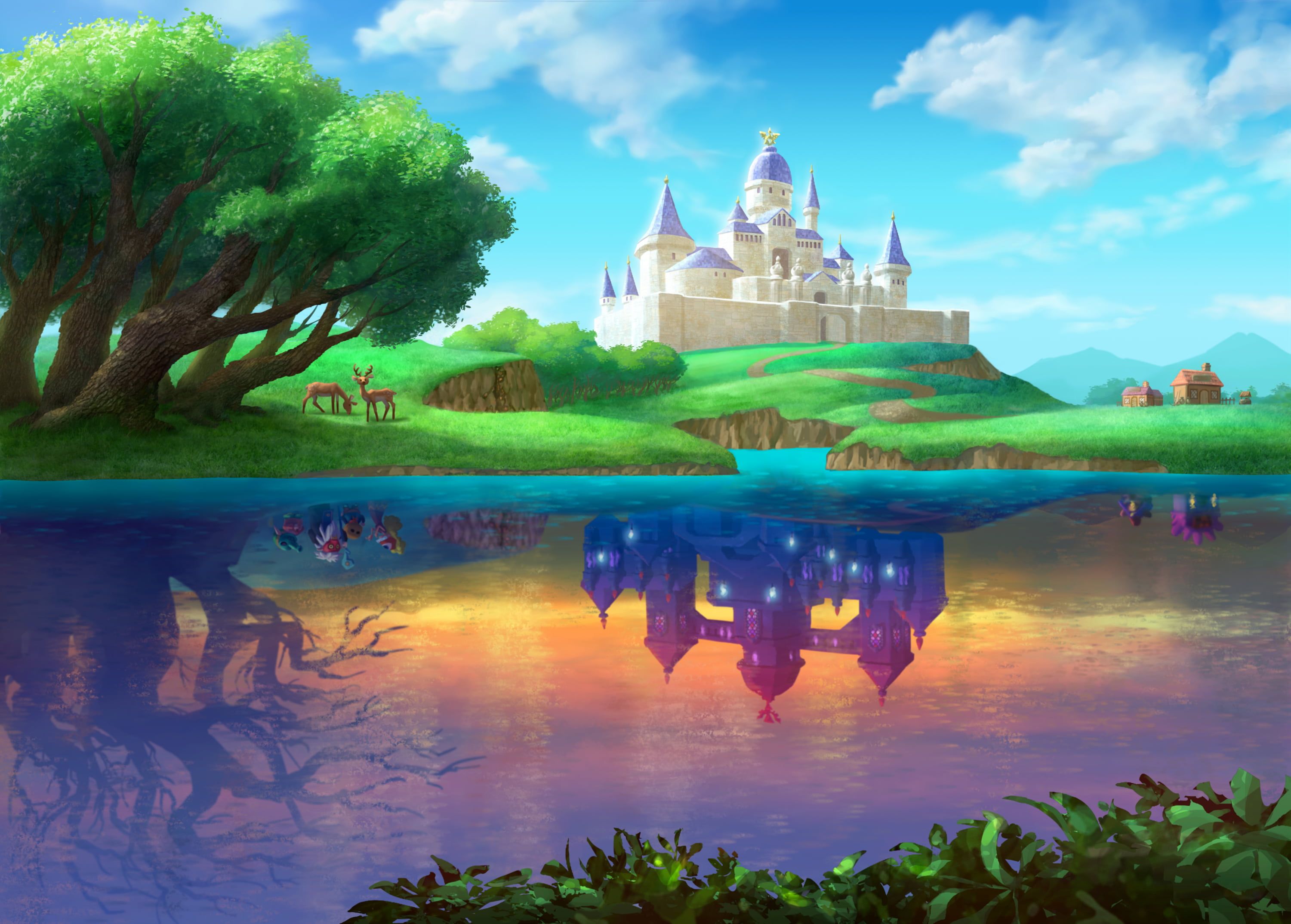 Castello Disney su collina verde, 3001x2148 2K+, PC
