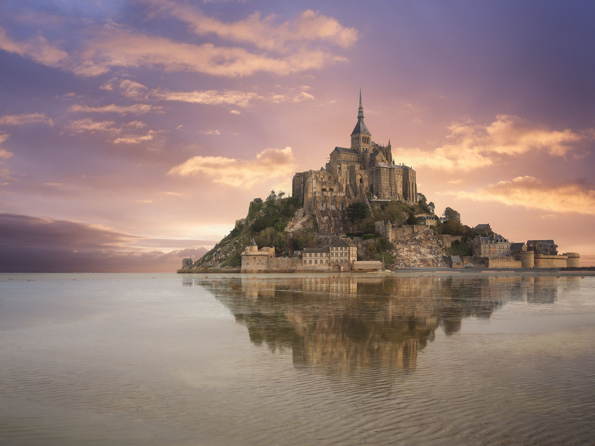 Mont Saint-Michel castello isola, 2048x1536 alta risoluzione, Desktop
