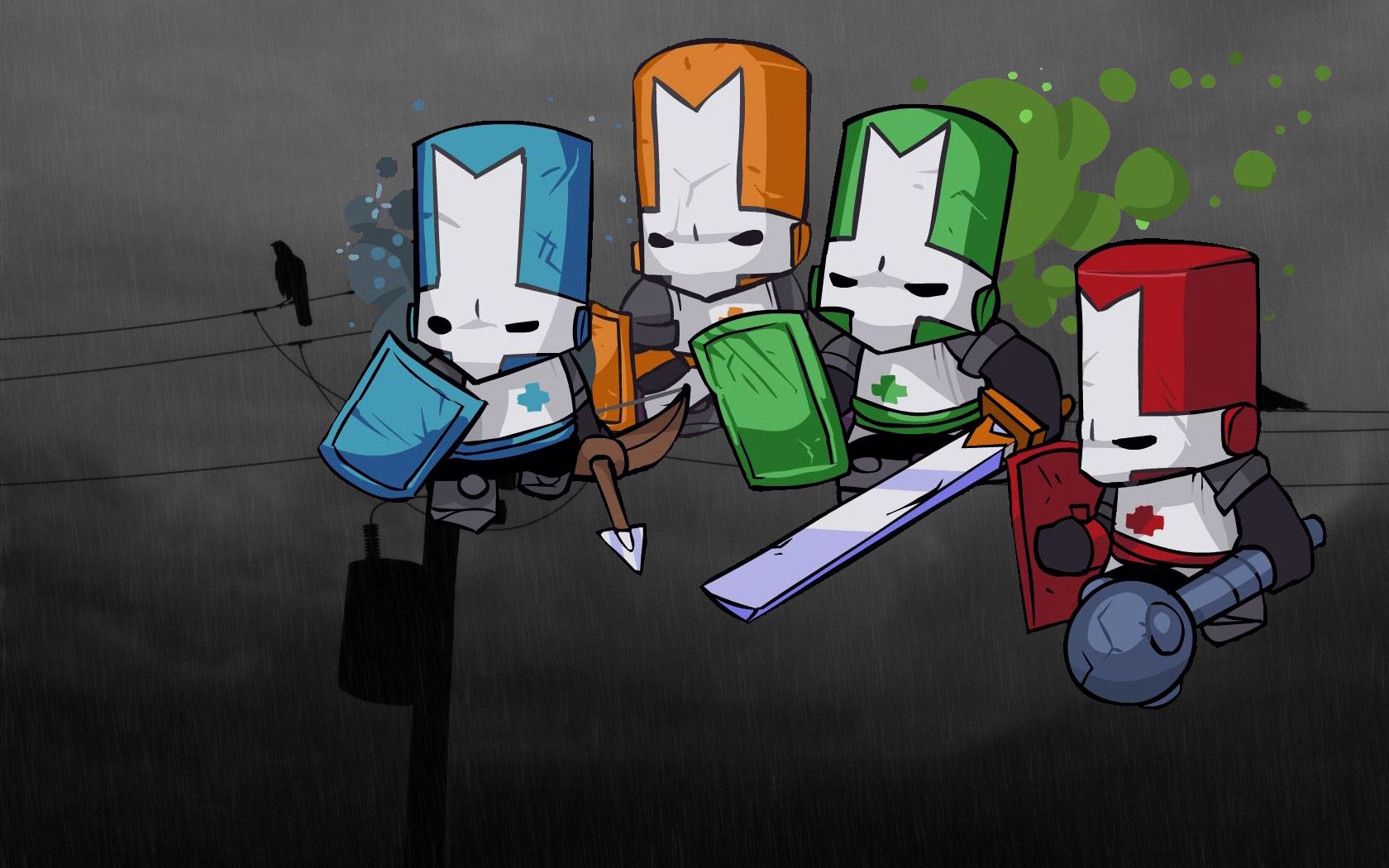 Cavalieri Castle Crashers colorati, 1680x1050 900p, Desktop