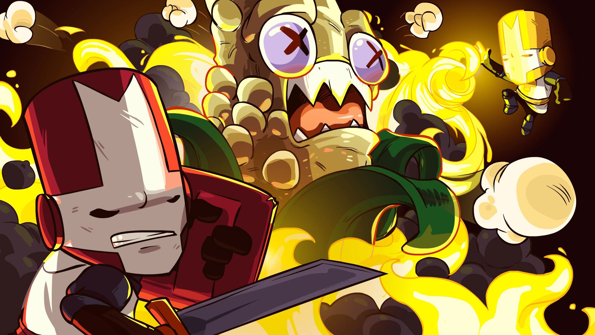 Castle Crashers cavaliere e mostro, 1920x1080 Full HD, PC Desktop