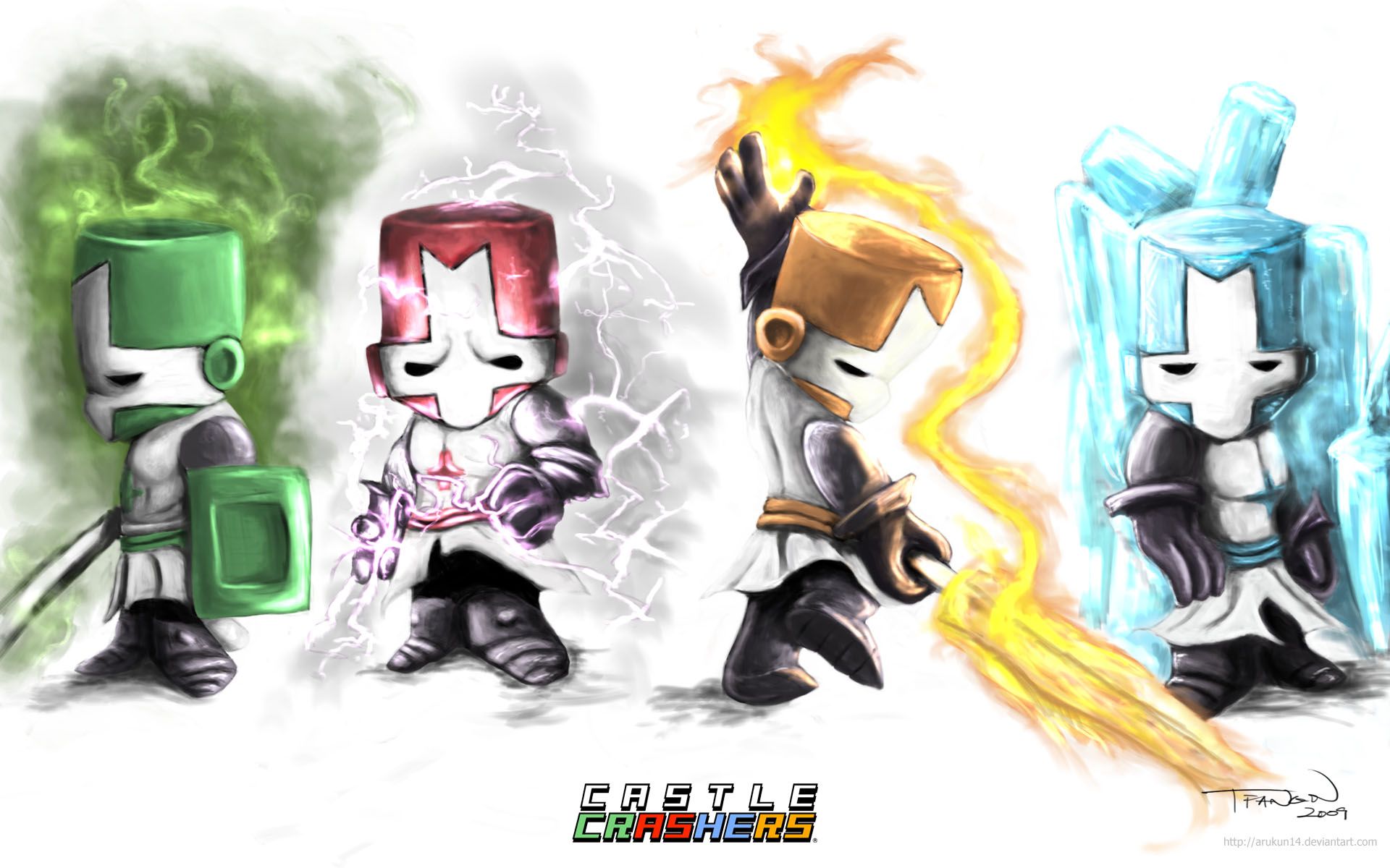 Cavalieri Castle Crashers colorati, 1920x1200 WUXGA, Laptop