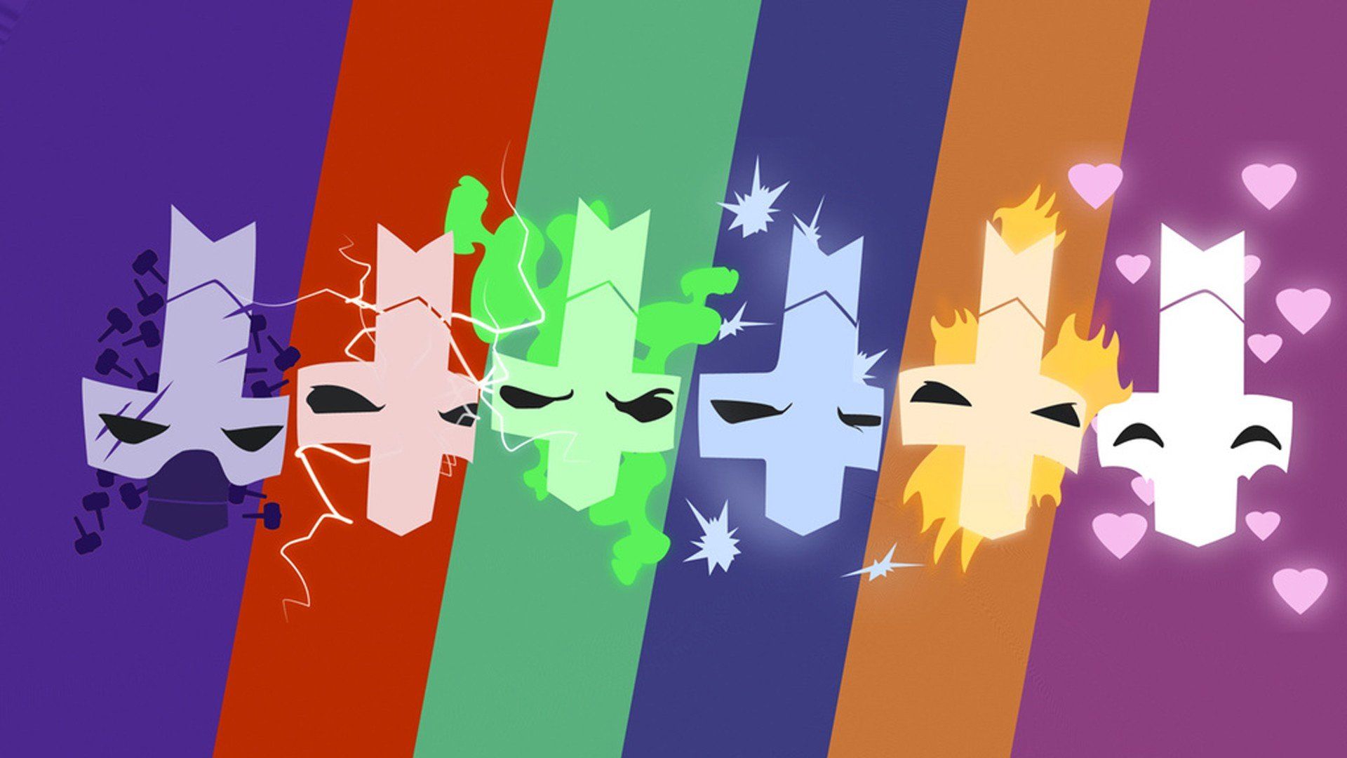 Personaggi Castle Crashers cavalieri colorati, 1920x1080 Full HD 1080p, PC