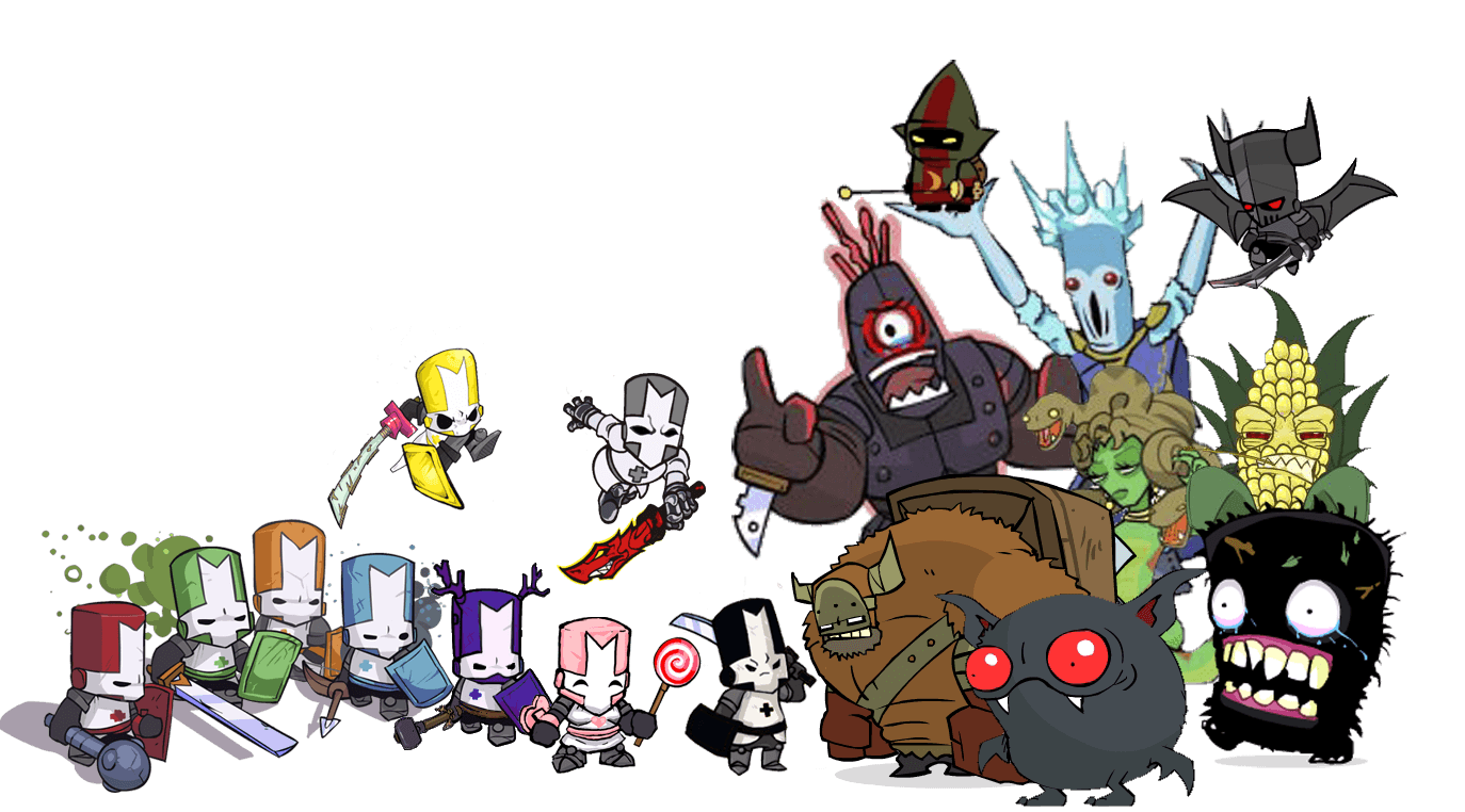 Personaggi Castle Crashers colorati, 1374x762 HD, Desktop