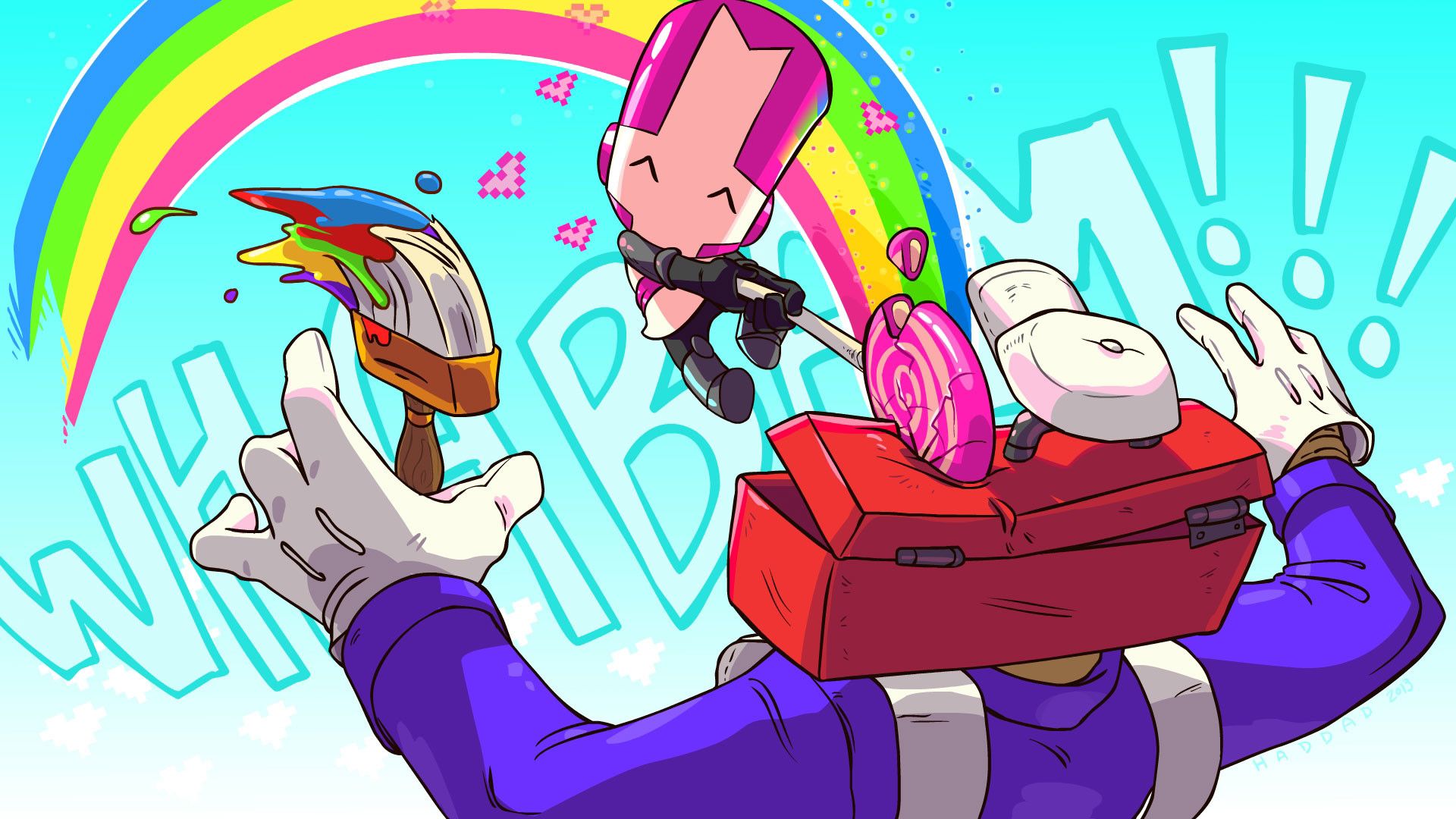 Cavaliere Castle Crashers arcobaleno, 1920x1080 Full HD, Desktop