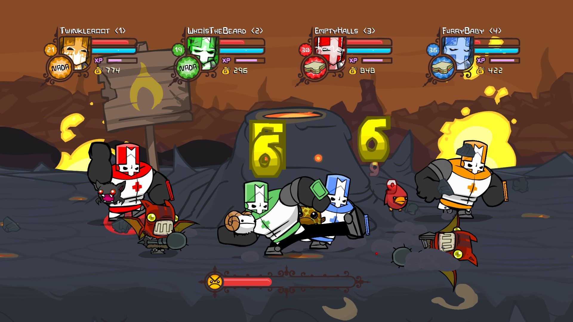 Cavalieri Castle Crashers combattimento, 1920x1080 1080p, PC