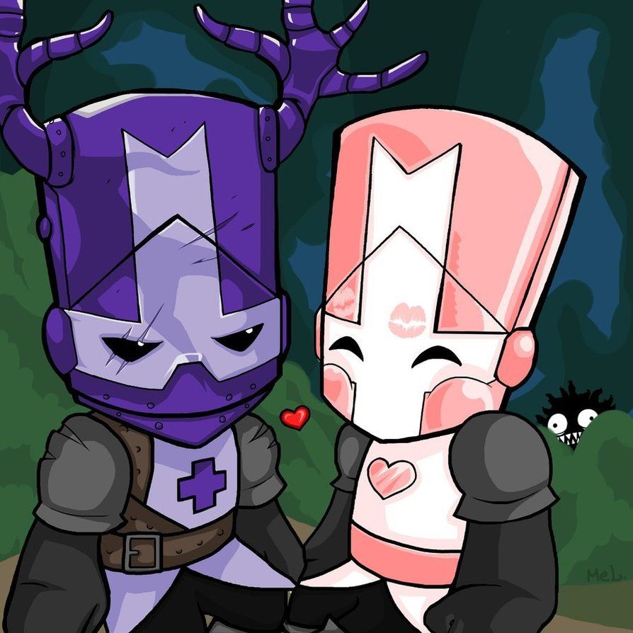 Castle Crashers Pink e Purple Knight, 894x894 HD, Desktop