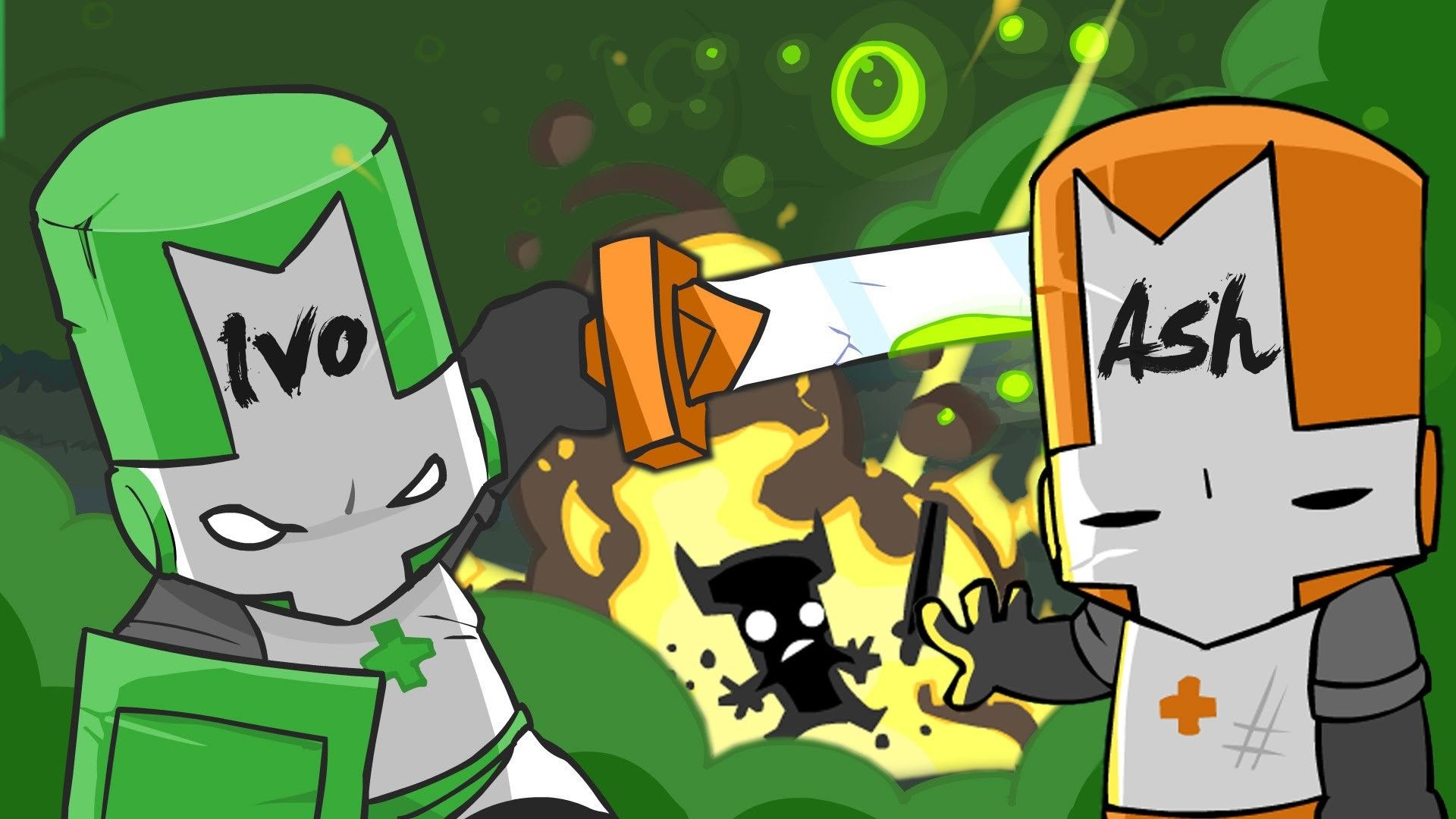 Cavalieri Castle Crashers verde e arancio, 1920x1080 1080p, PC Desktop