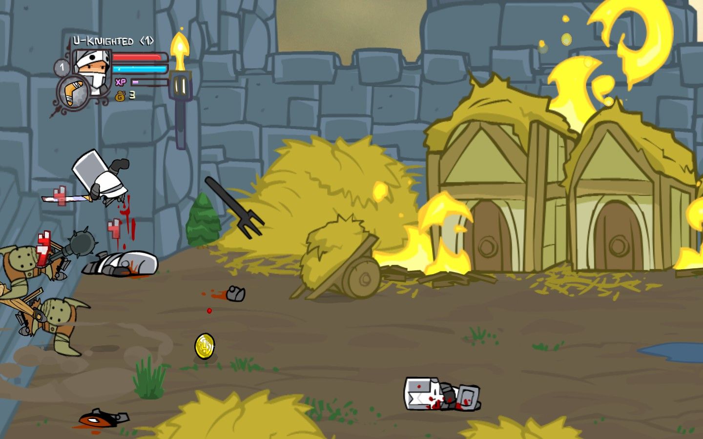 Cavalieri Castle Crashers pixel art, 1680x1050 HD, PC
