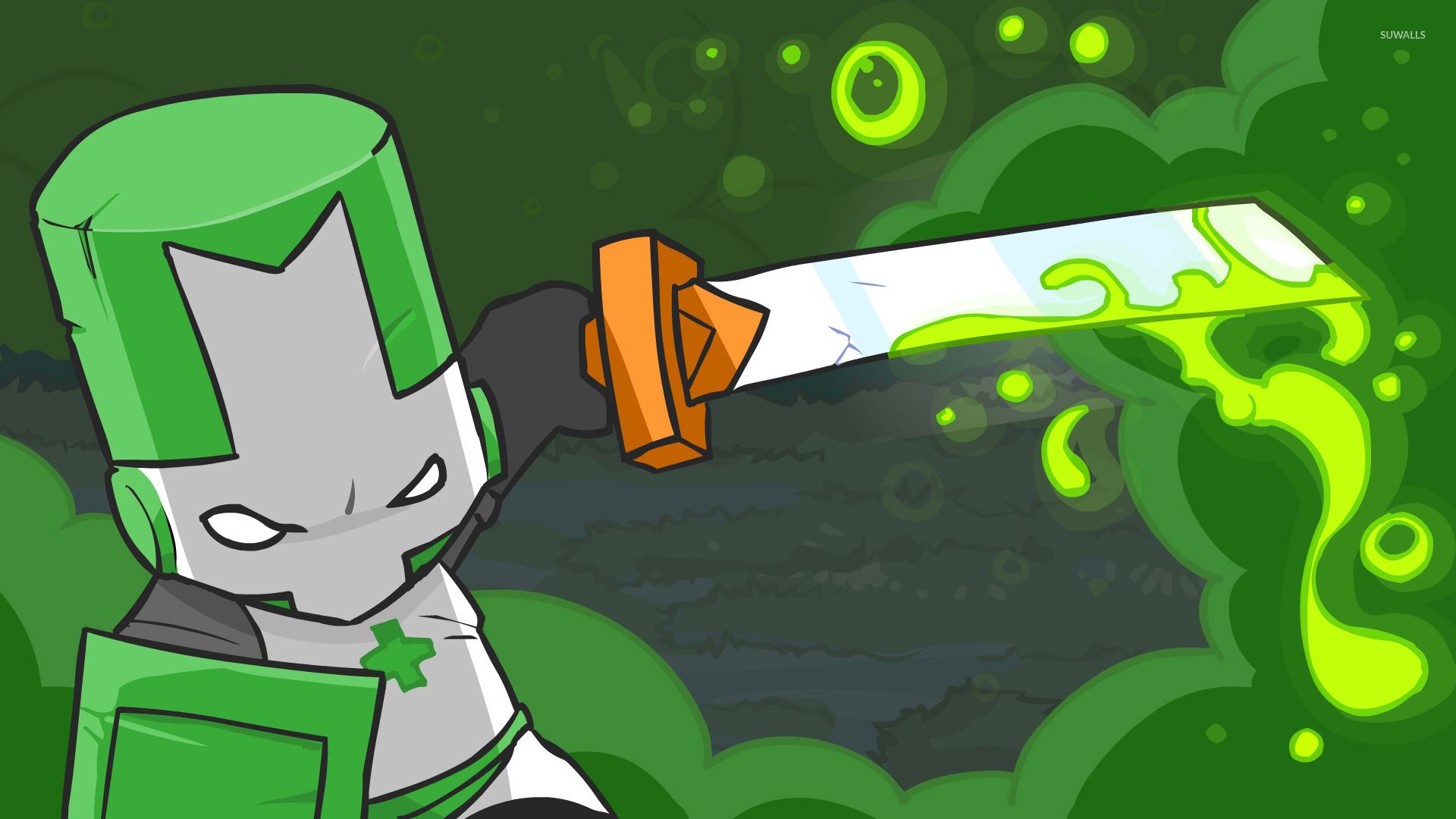 Cavaliere verde Castle Crashers, 1920x1080 Full HD, Laptop