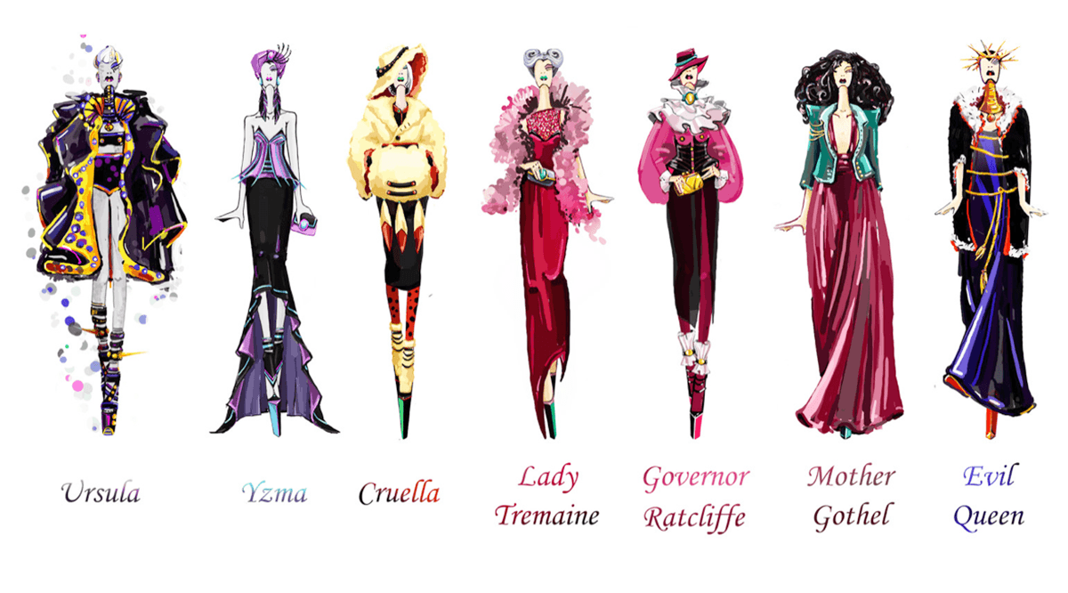 Cattive Disney fashion illustration, 1200x666 HD, Laptop