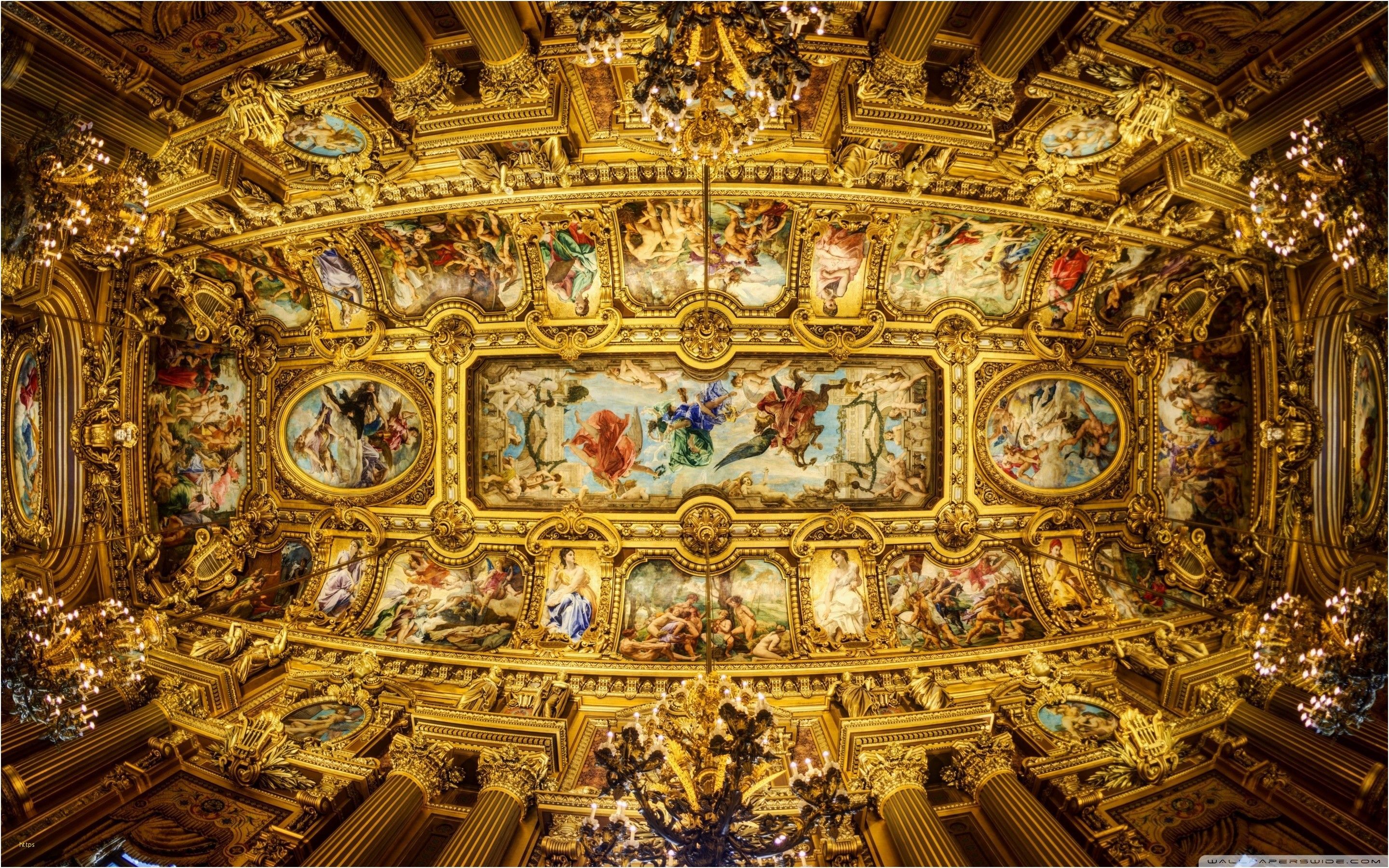 Soffitto barocco dorato affrescato, 2880x1800 2K+, MacBook Pro