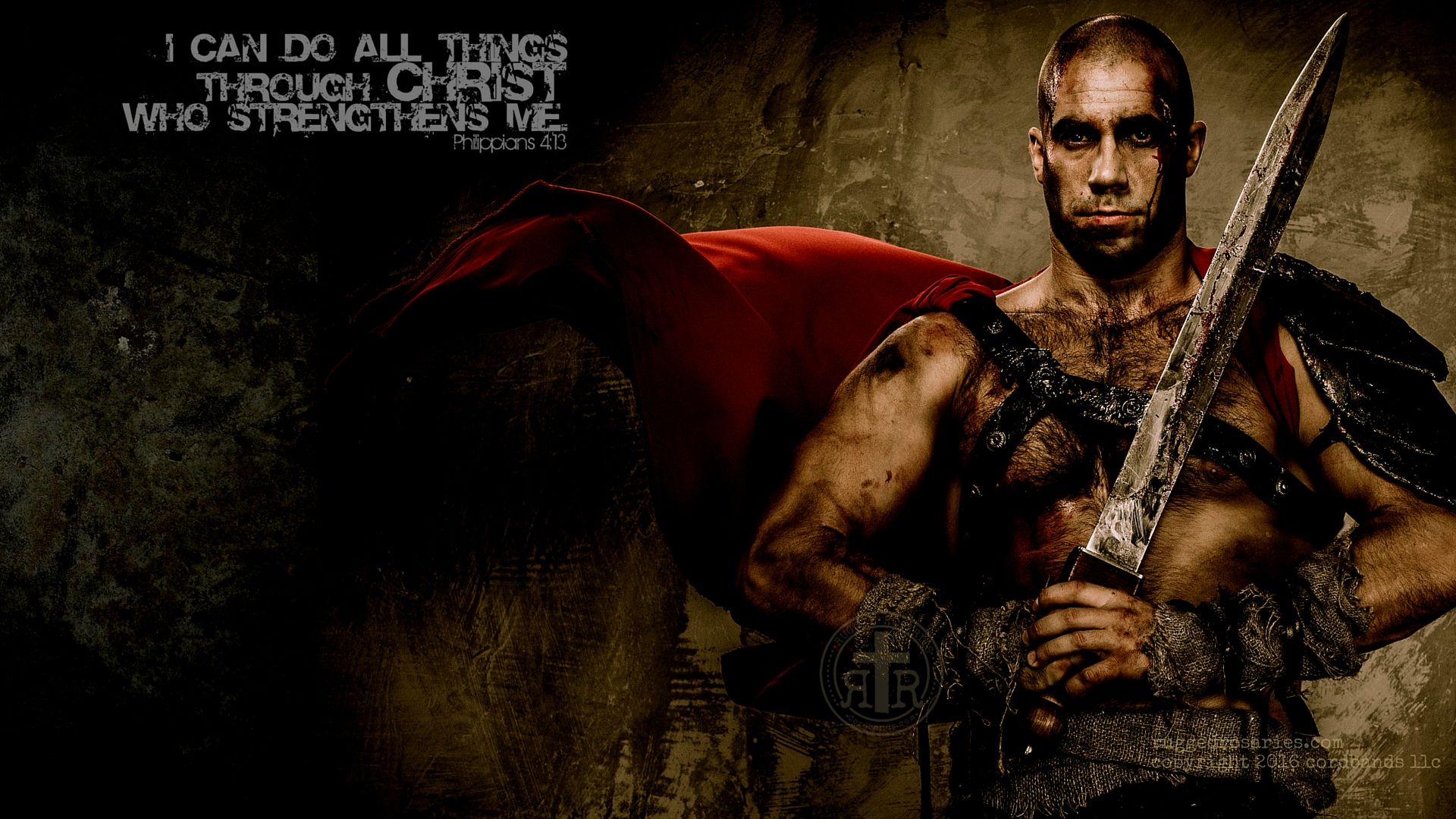 guerriero con spada e citazione biblica, 1920x1080 Full HD 1080p, PC