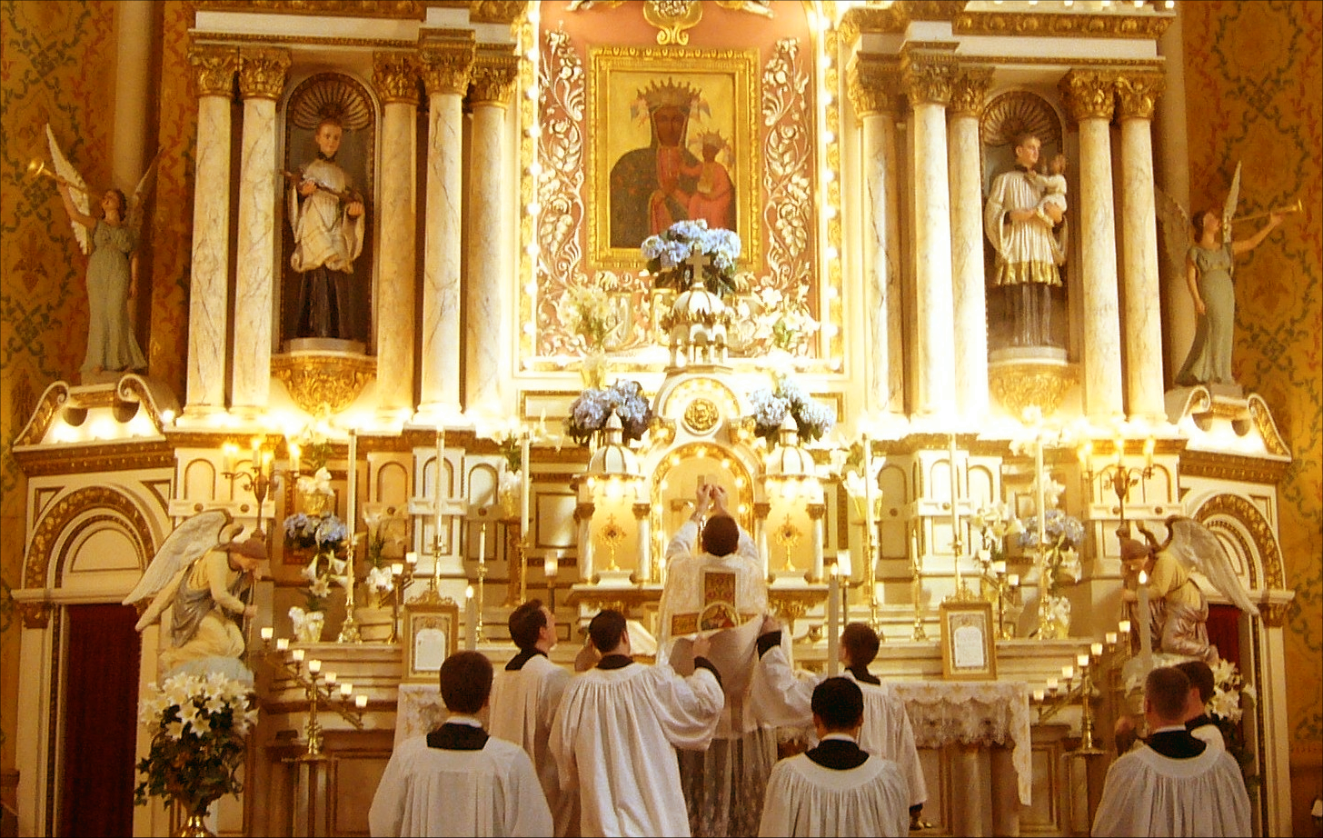 Altare dorato messa tridentina, 1456x922 720p, PC