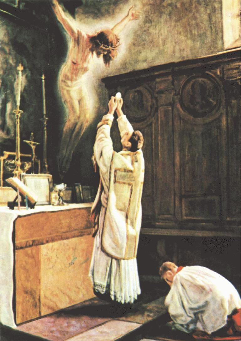 Sacerdote elevazione ostia crocifisso, 769x1087 Full HD Verticale, Smartphone