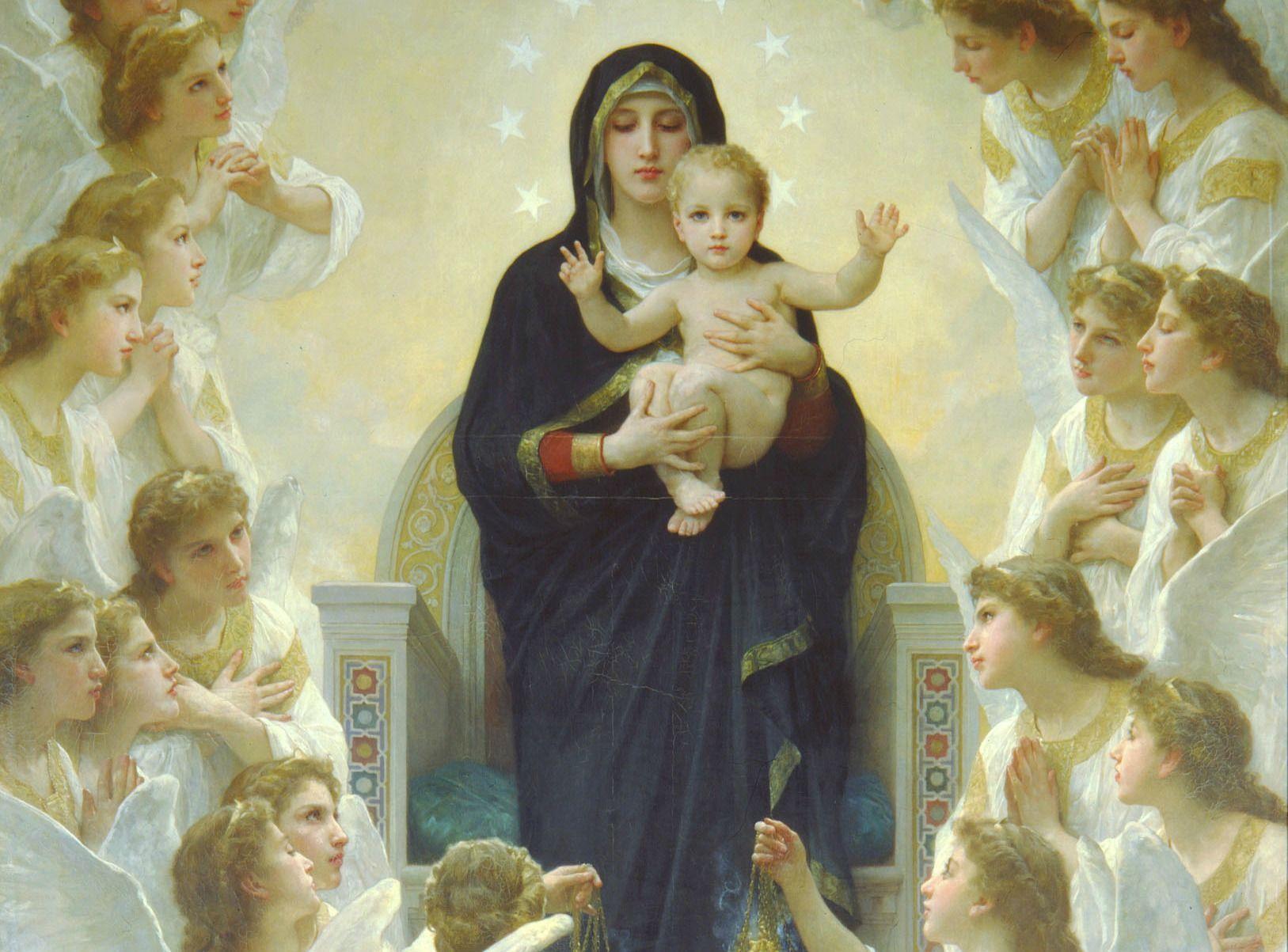 Madonna con Bambino e angeli, 1627x1203 HD, Desktop