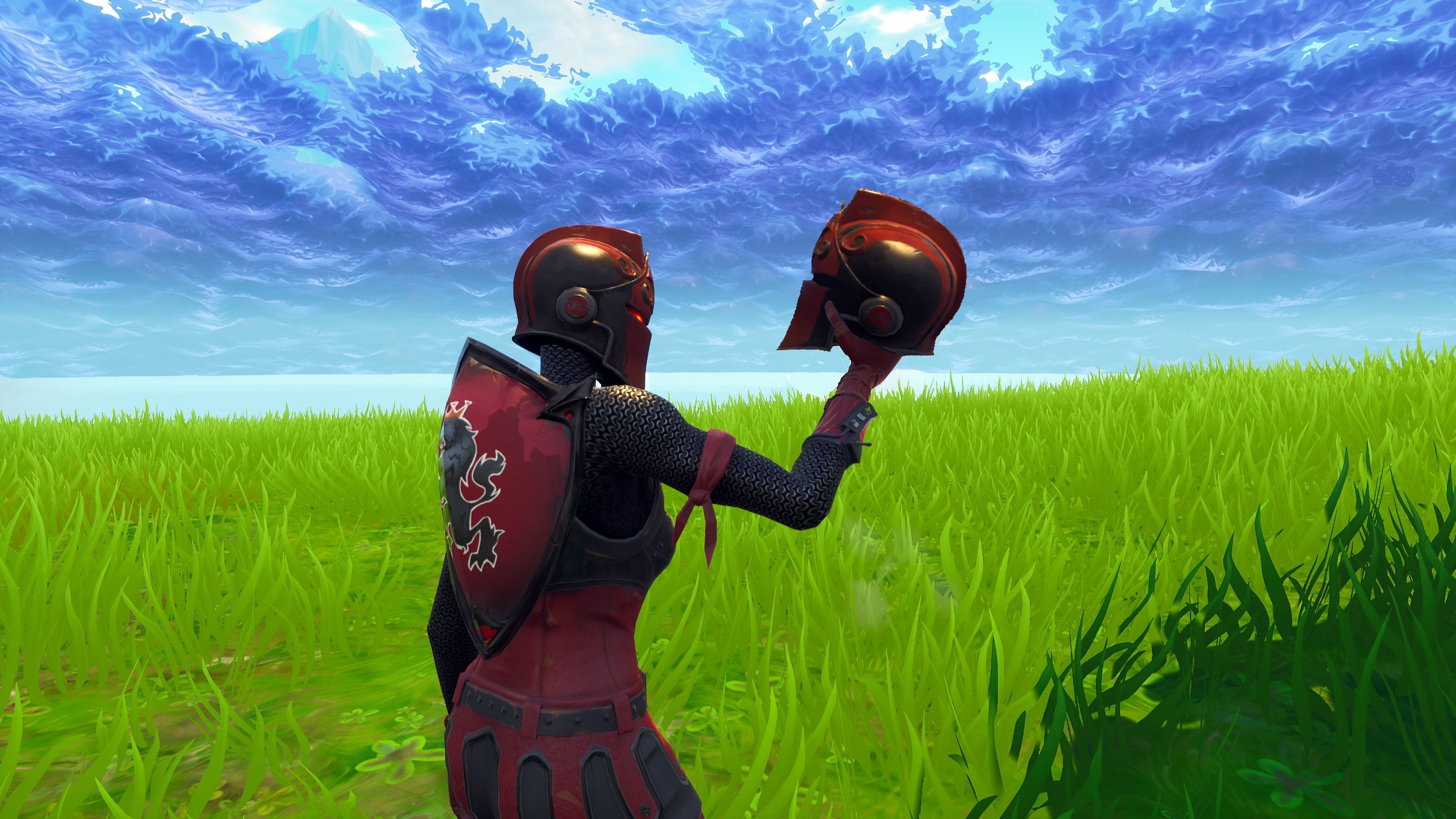 Cavaliere Rosso e Nero Fortnite, 3840x2160 Ultra HD, 4K TV