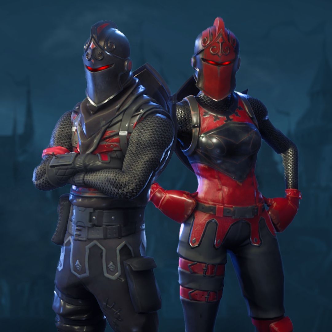 Cavaliere Nero e Rosso Fortnite, 1080x1080 HD, PC Desktop