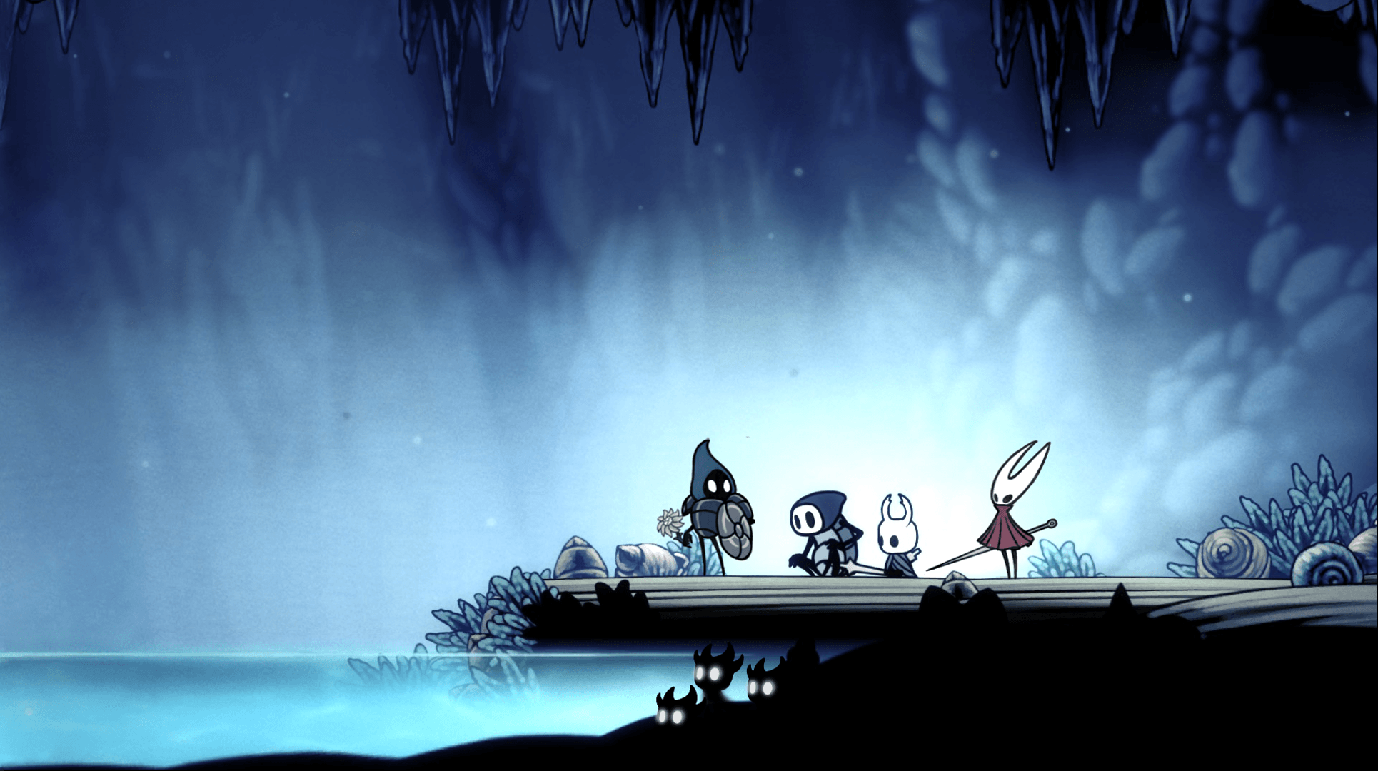 Hollow Knight scena notturna blu, 1930x1080 Full HD 1080p, Desktop