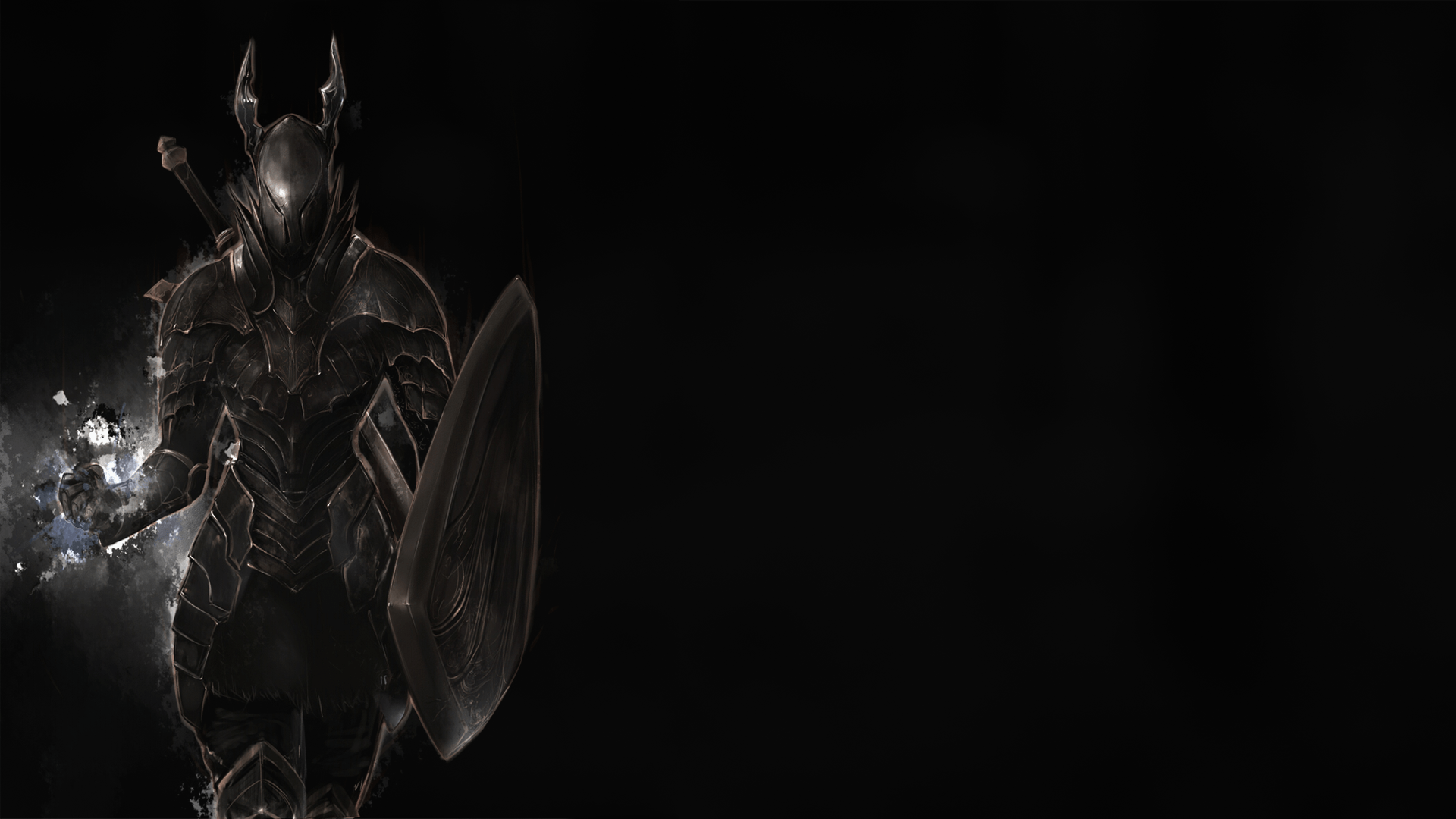 Cavaliere nero con scudo, 1920x1080 1080p, Laptop