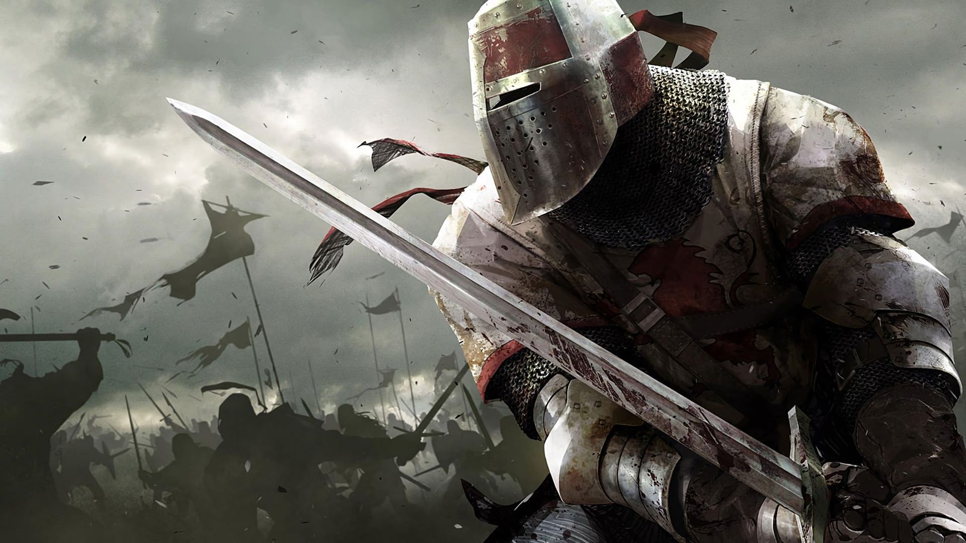 Cavaliere crociato con spada, 1920x1080 1080p, Laptop