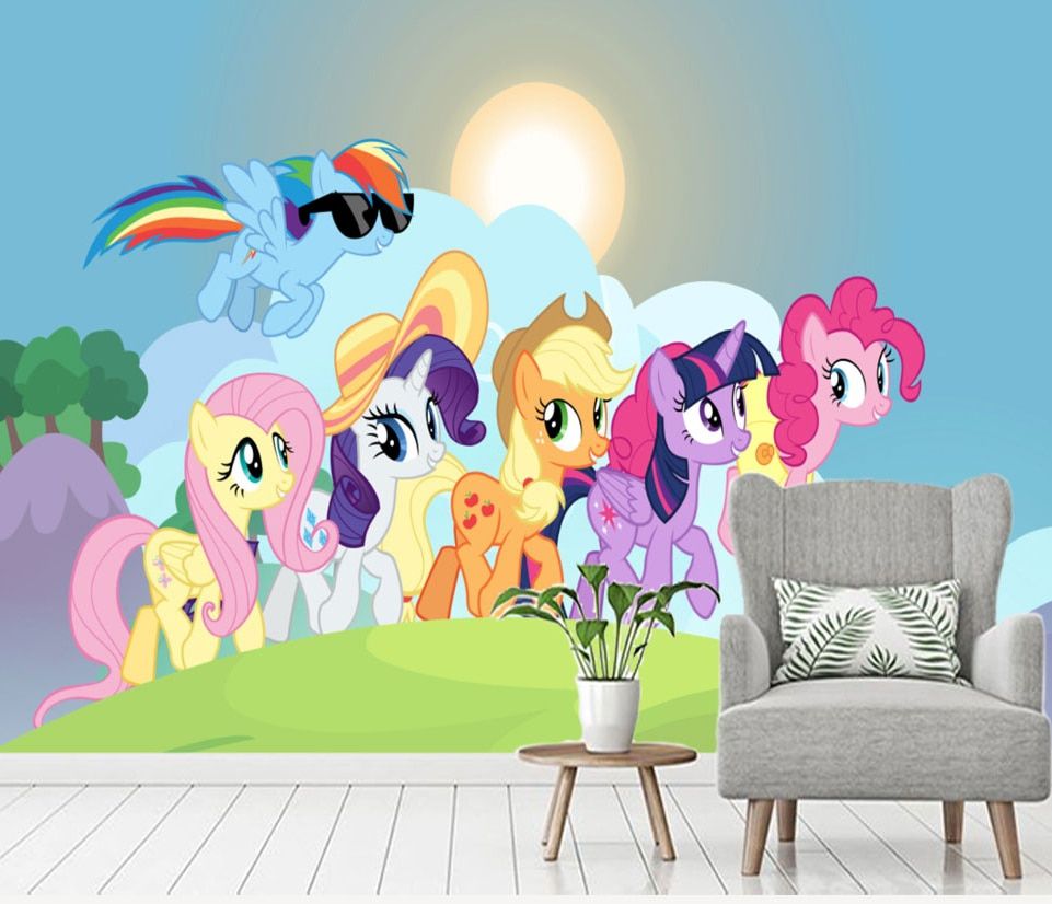 My Little Pony cavalli cartoon murale, 961x826 HD, iMac
