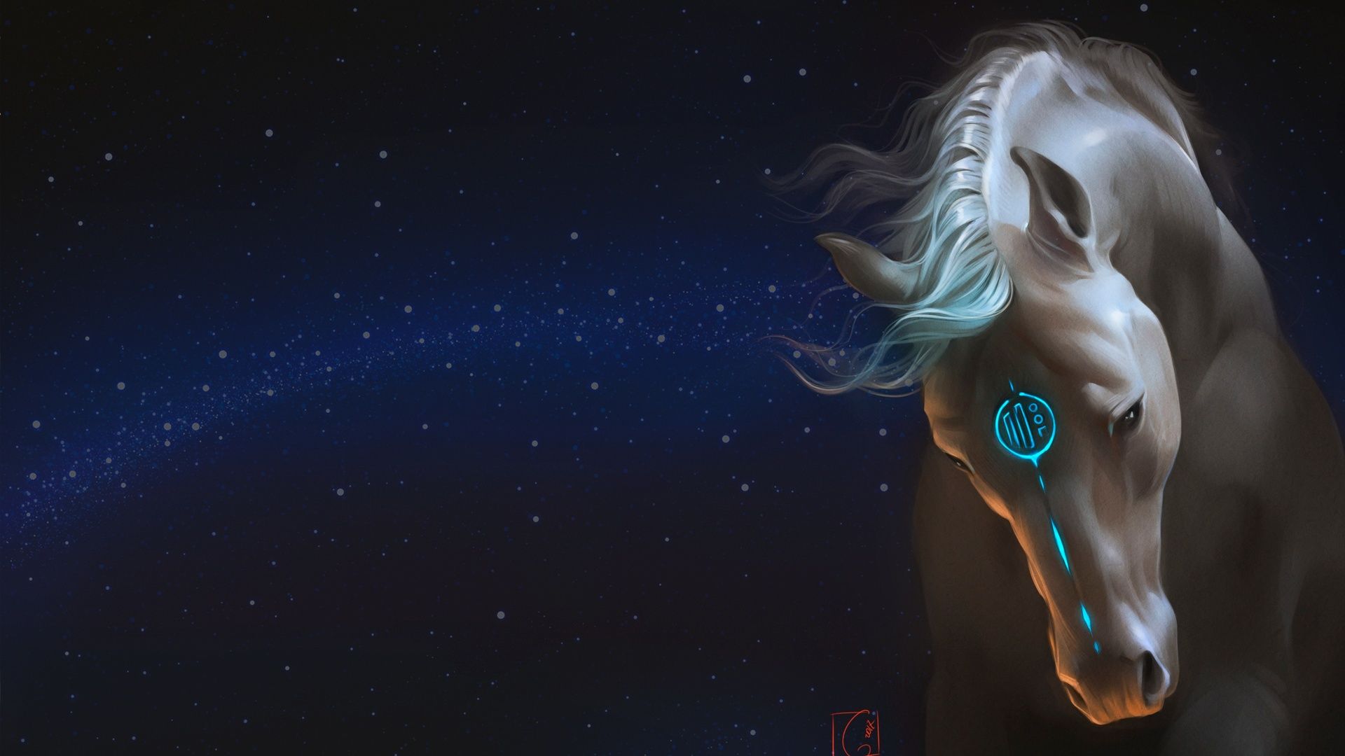 Cavallo fantasy notte stellata, 1920x1080 Full HD 1080p, PC Desktop