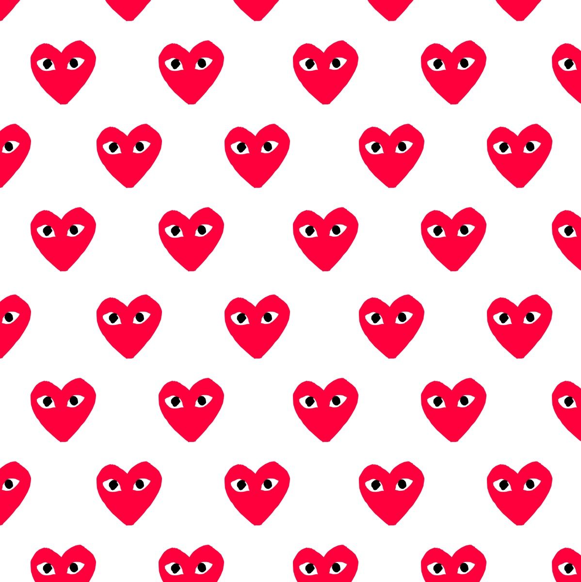 Cuori rossi CDG Play, 1198x1200 Verticale, Mobile