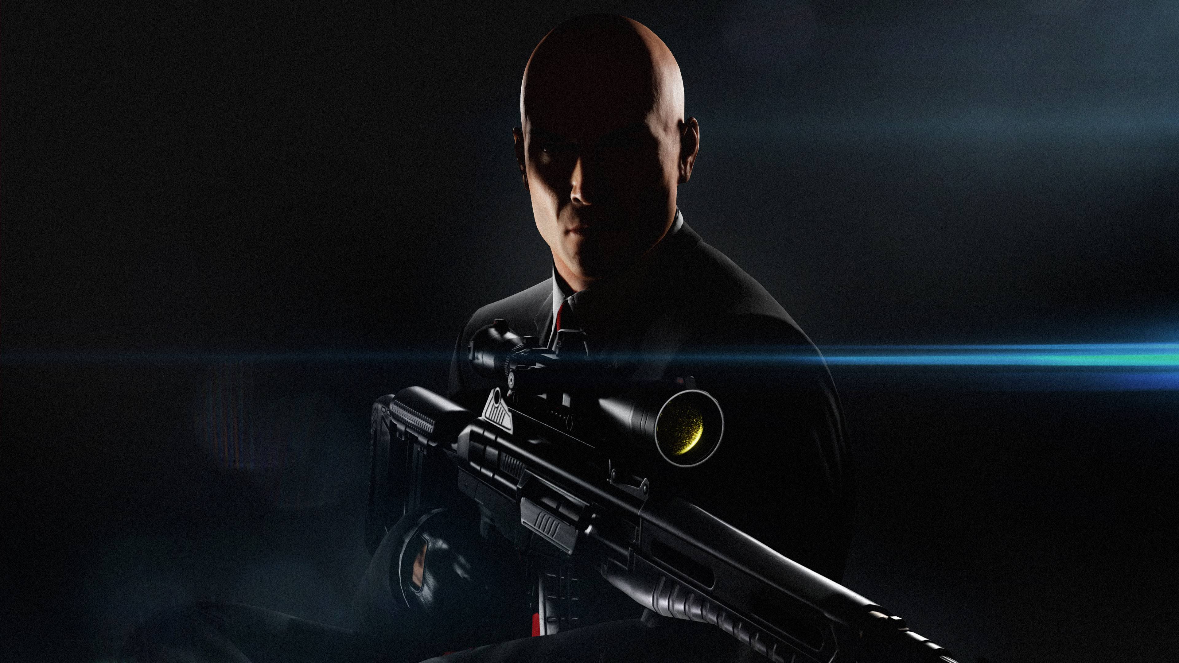 Agente 47 Hitman fucile, 3840x2160 UHD, PC 4K