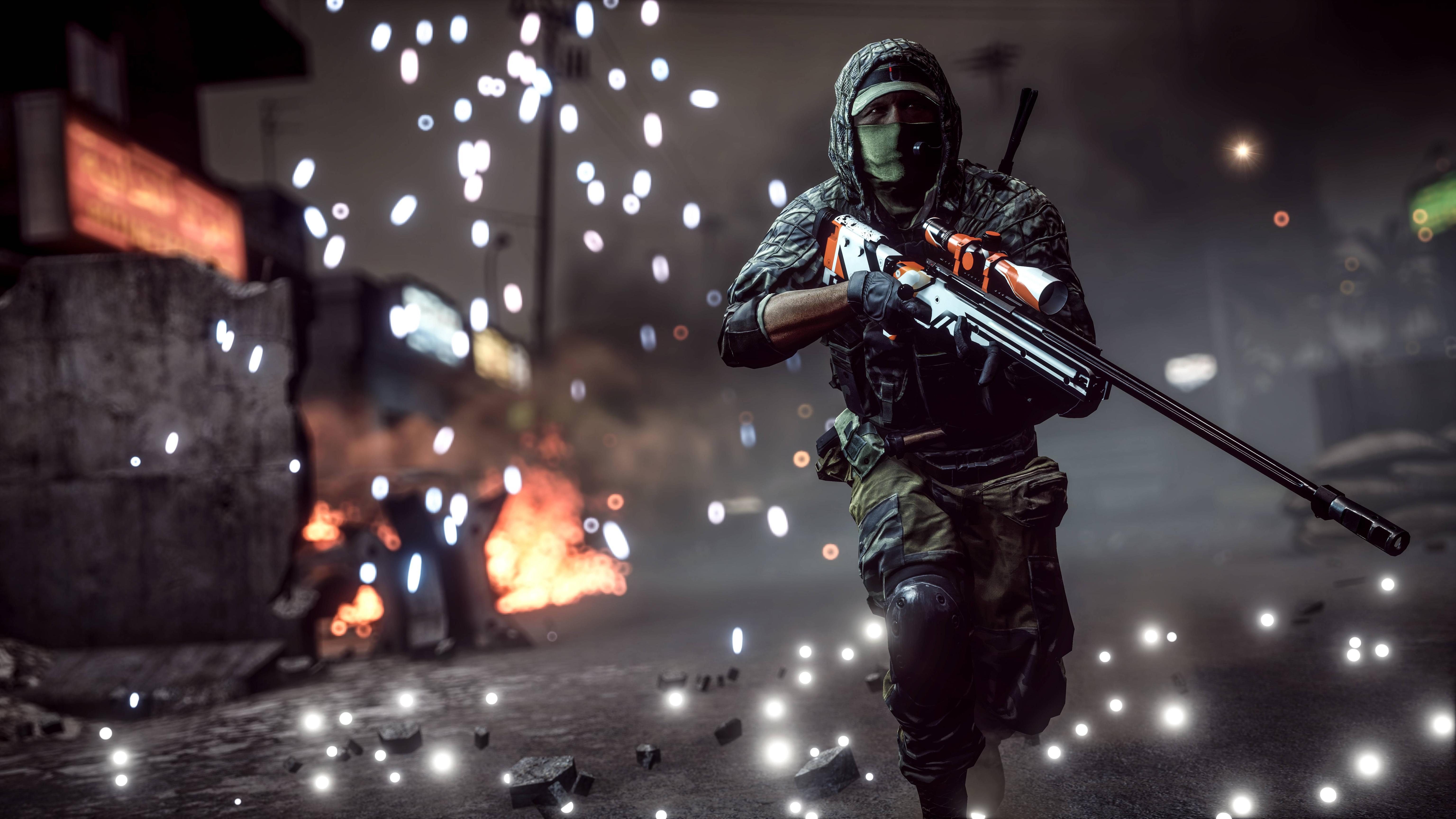 Cecchino Battlefield con fucile, sparatutto FPS, 6144x3456 4K Ultra HD, Monitor 4K
