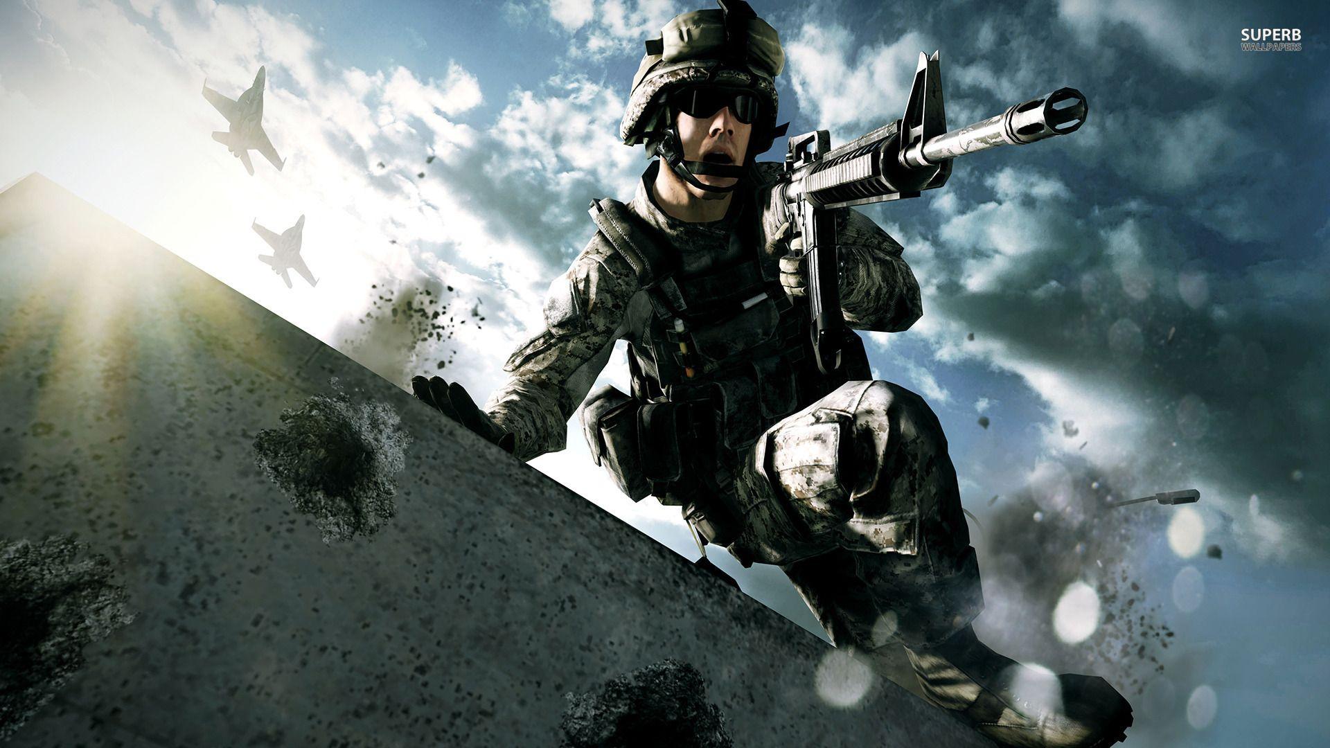 Soldato Battlefield con fucile, 1920x1080 Full HD, Laptop