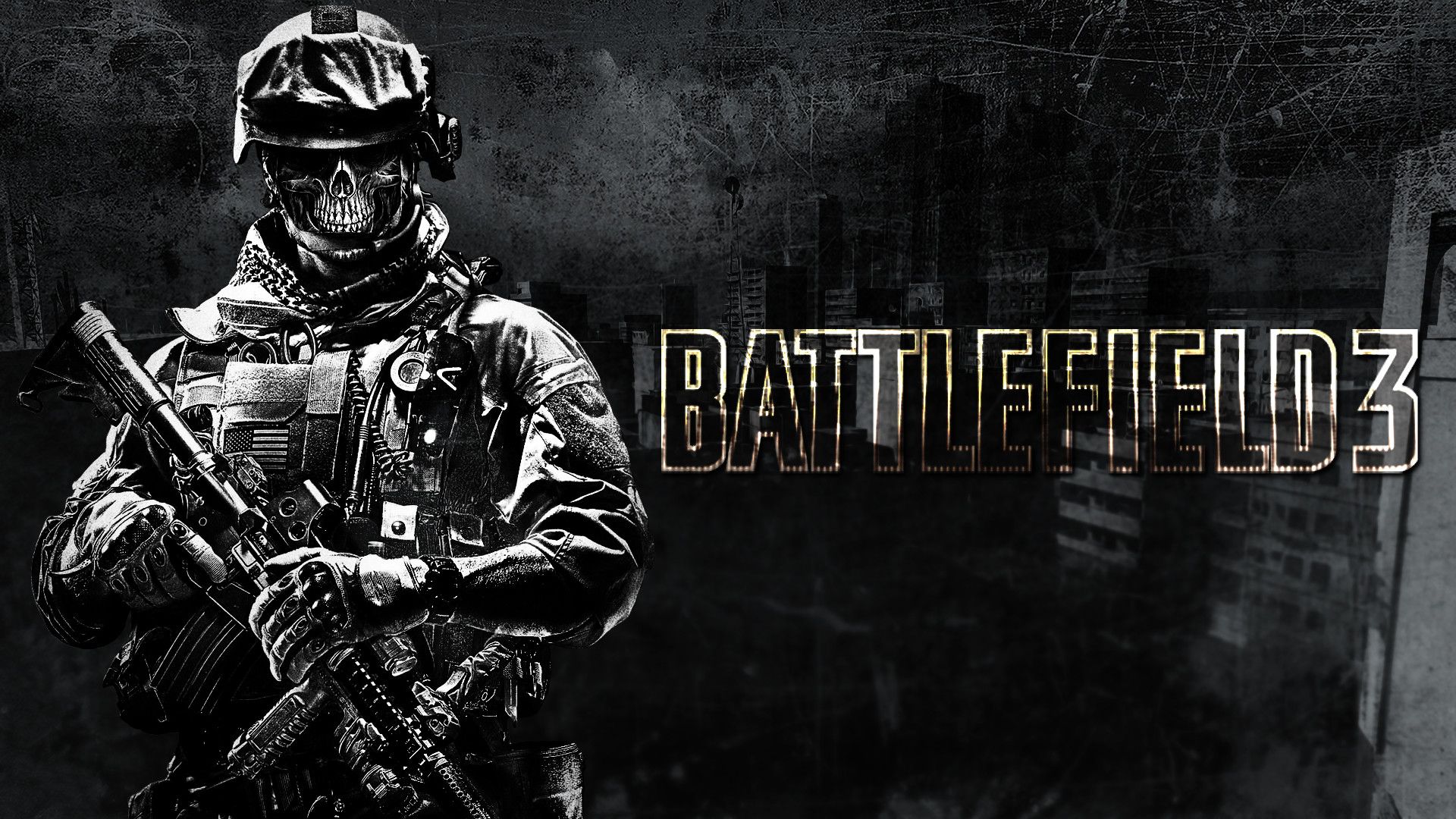 Soldato Battlefield 3 bianco nero, 1920x1080 1080p, PC Desktop