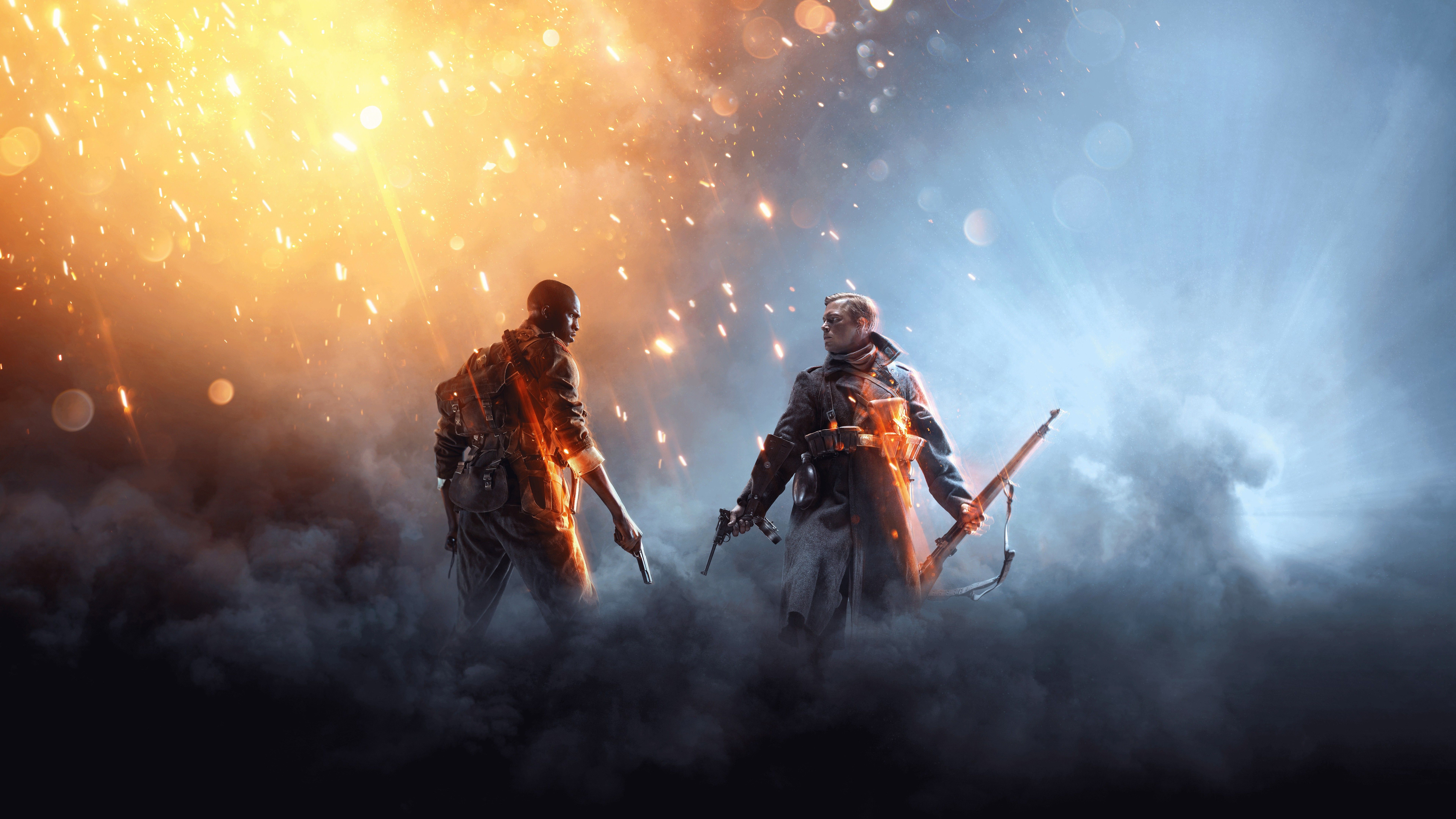 Soldati Battlefield 1 fumo esplosione, 7680x4320 4K, Desktop 4K