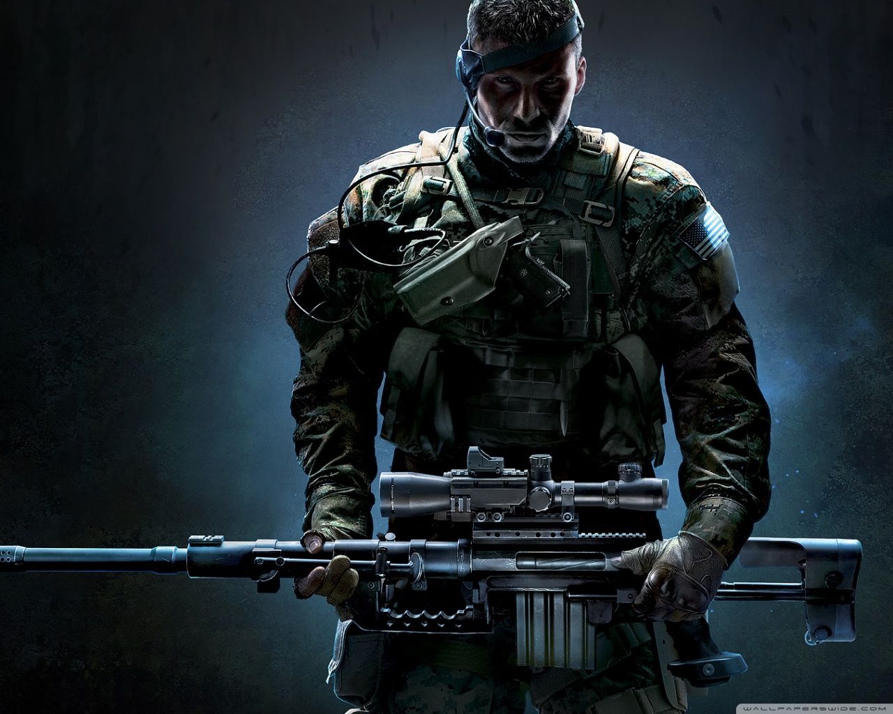 Cecchino militare con fucile, 1280x1024 720p, Acer Nitro