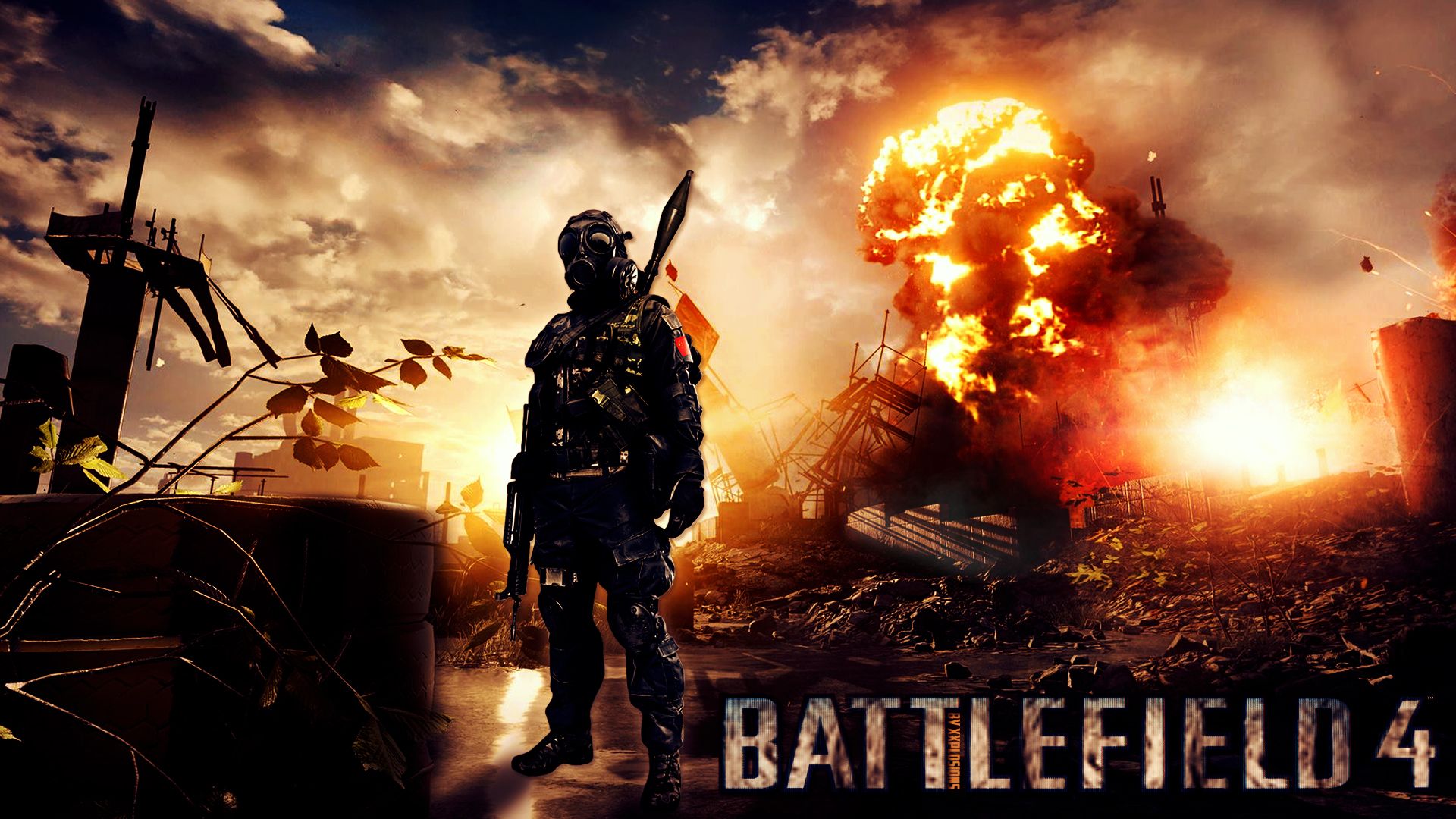 Soldato Battlefield 4 esplosione, 1920x1080 1080p, Desktop