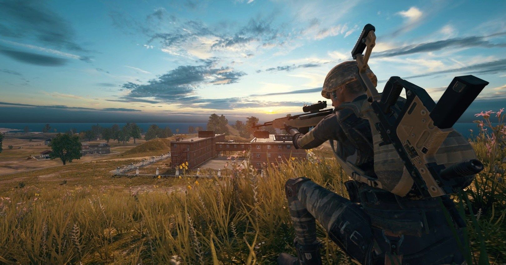 Cecchino PUBG con fucile in campo, 1620x850 900p, PC Desktop