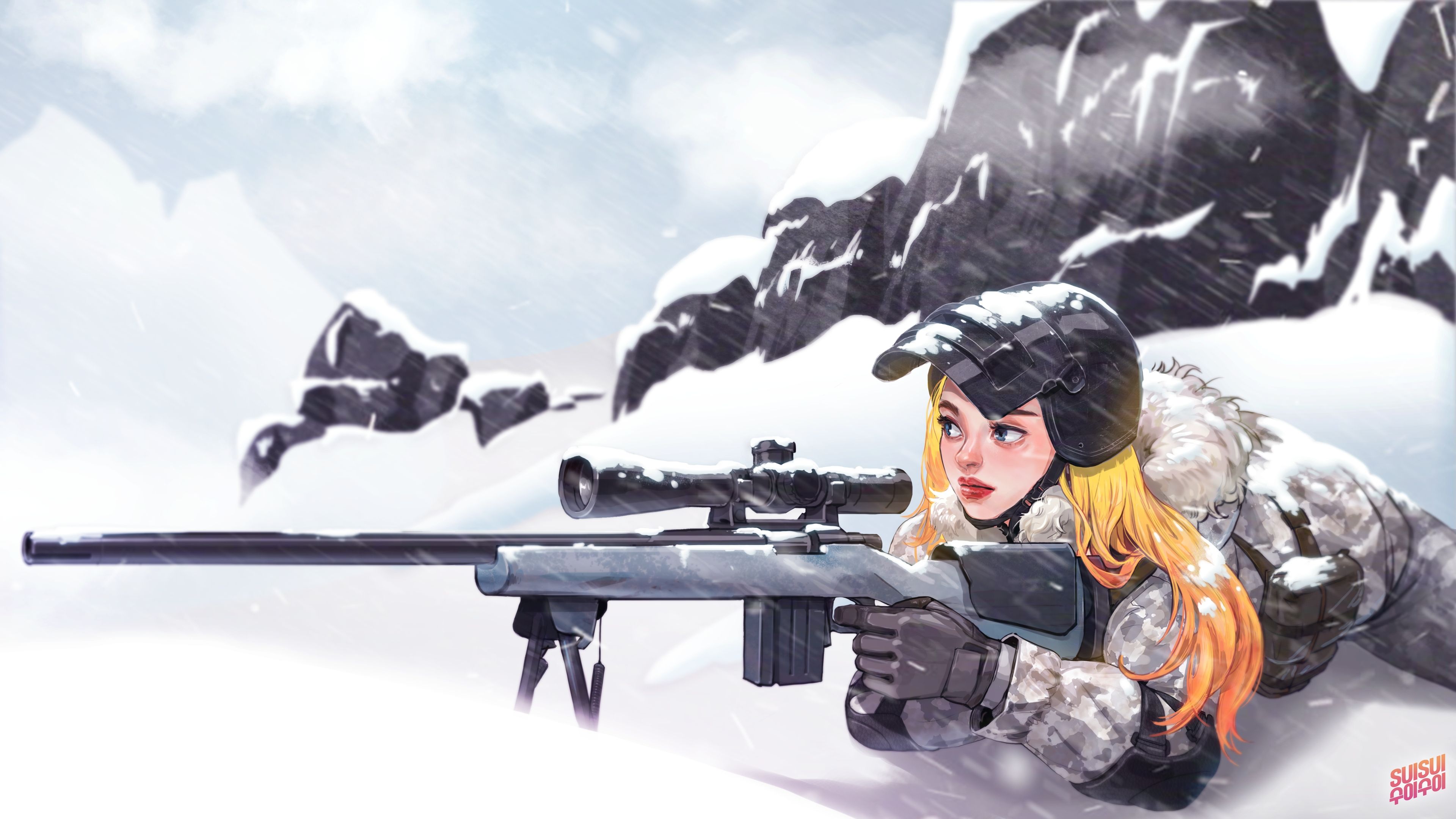 Cecchino PUBG in neve, 3840x2160 UHD, PC 4K