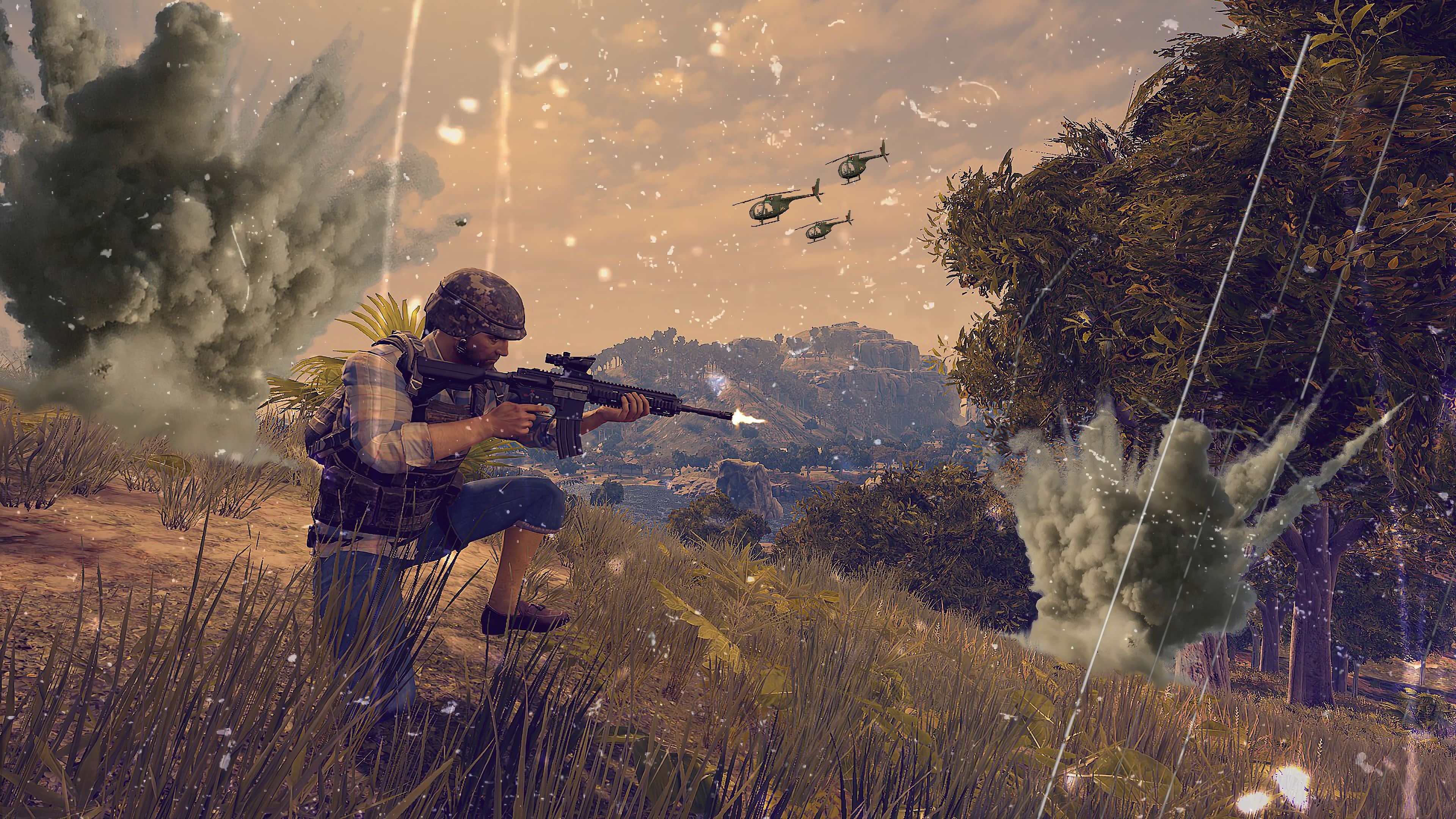 Cecchino PUBG in campo, 3840x2160 4K Ultra HD, Monitor 4K