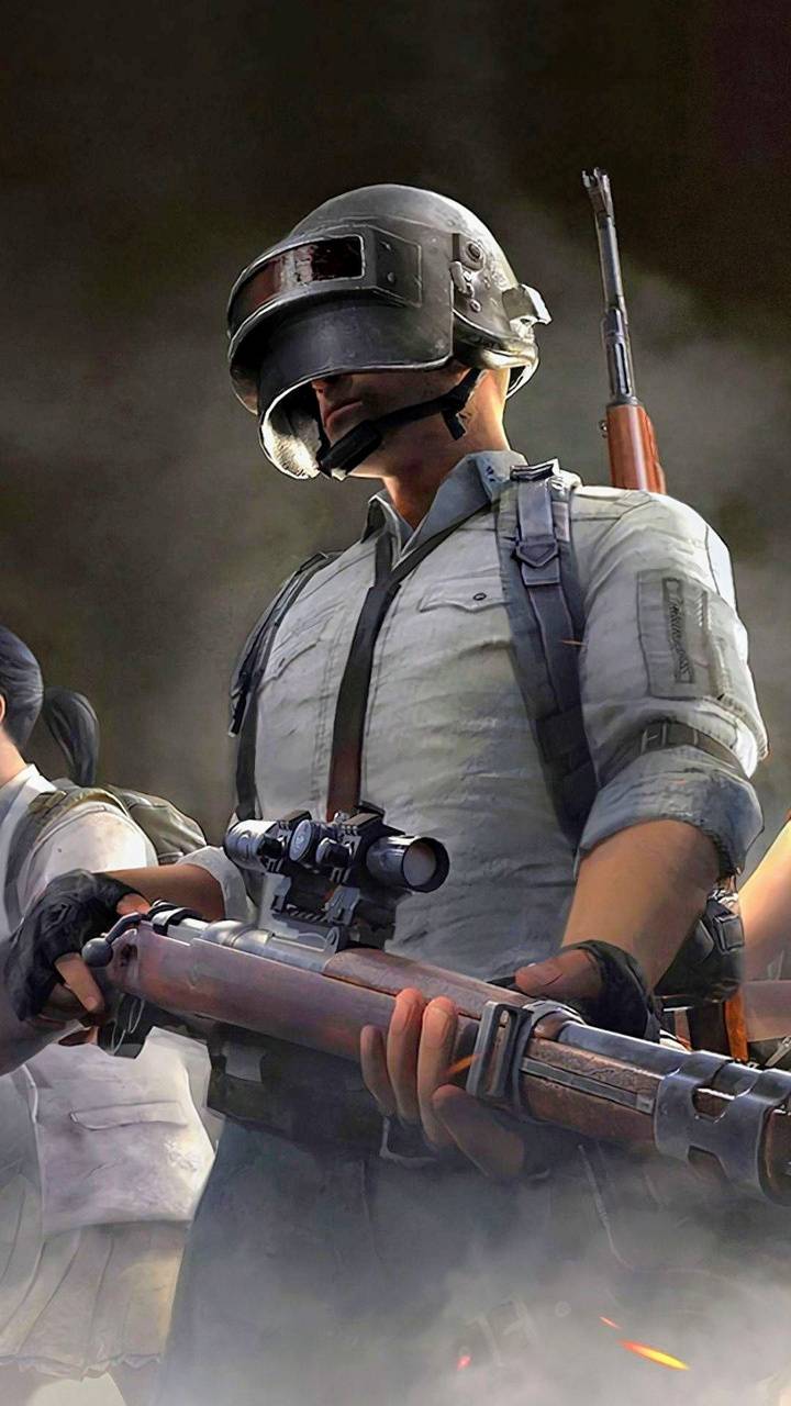 Personaggio PUBG con fucile sniper, 720x1280 Full HD Verticale, Google Pixel