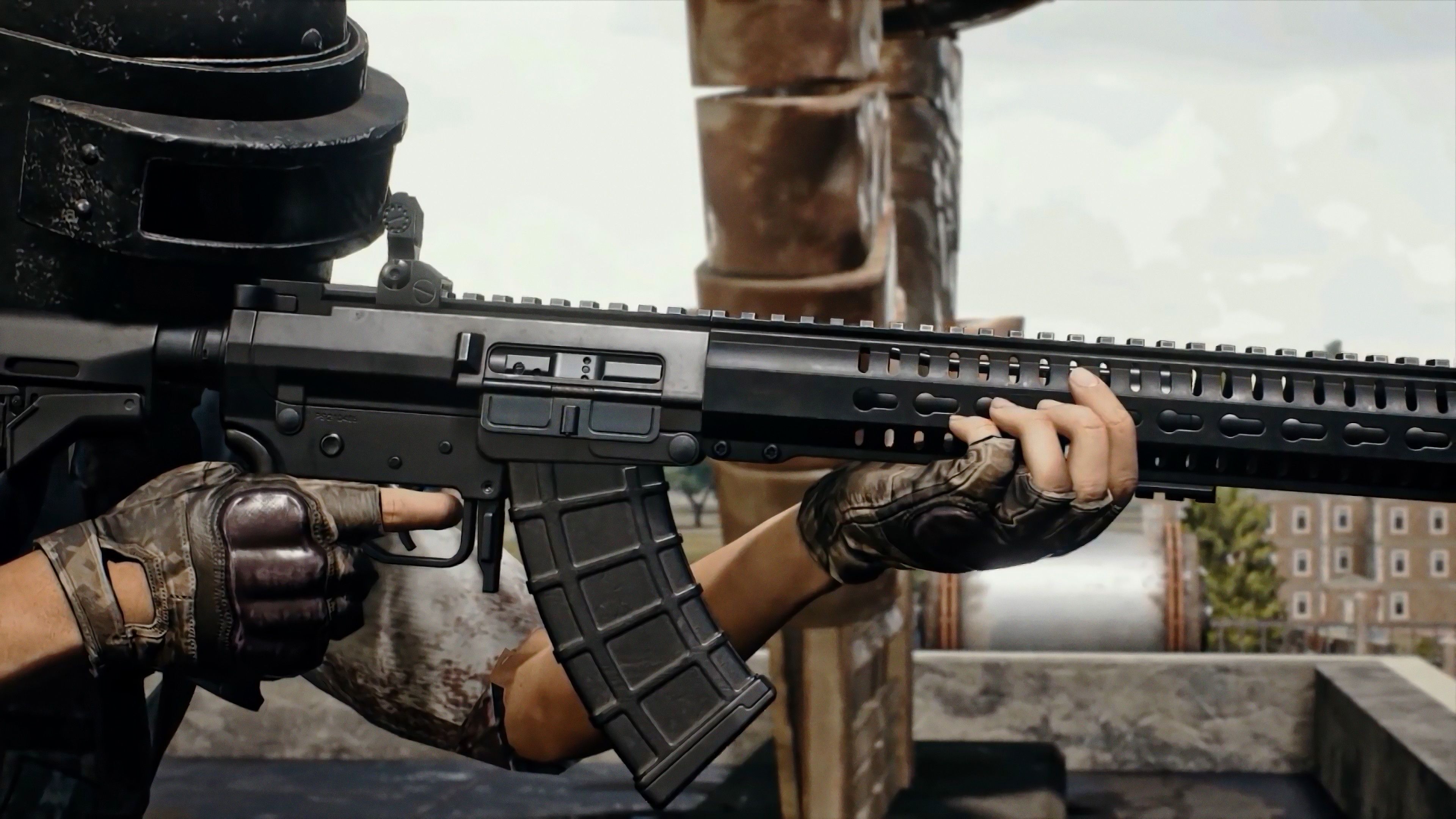 Personaggio con fucile mitragliatore PUBG, 3840x2160 4K, Desktop 4K