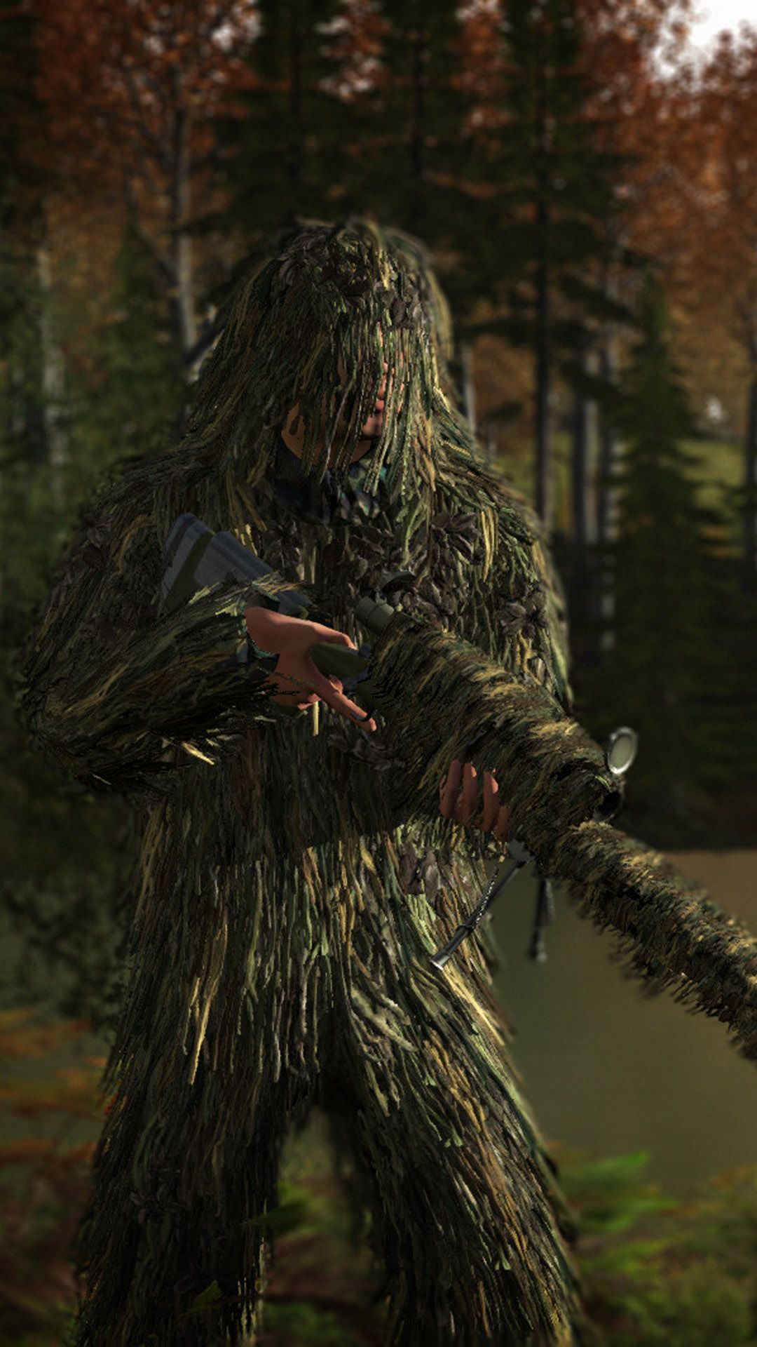 Cecchino PUBG tuta ghillie, 1080x1920 Full HD Verticale, iPhone