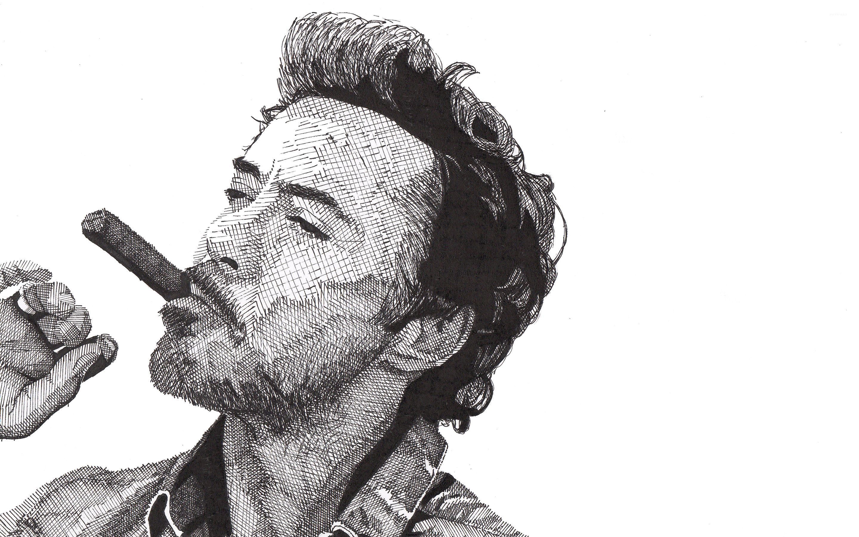 Robert Downey Jr fumando sigaro, 2880x1800 2K+, Desktop