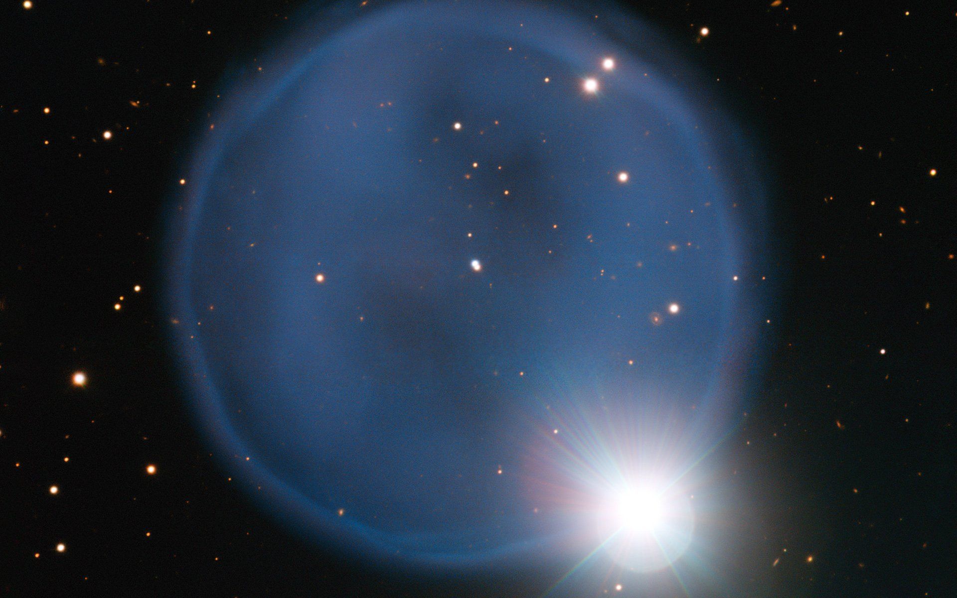 Nebulosa bolla blu spazio, 1920x1200 Full HD+ WUXGA, Laptop