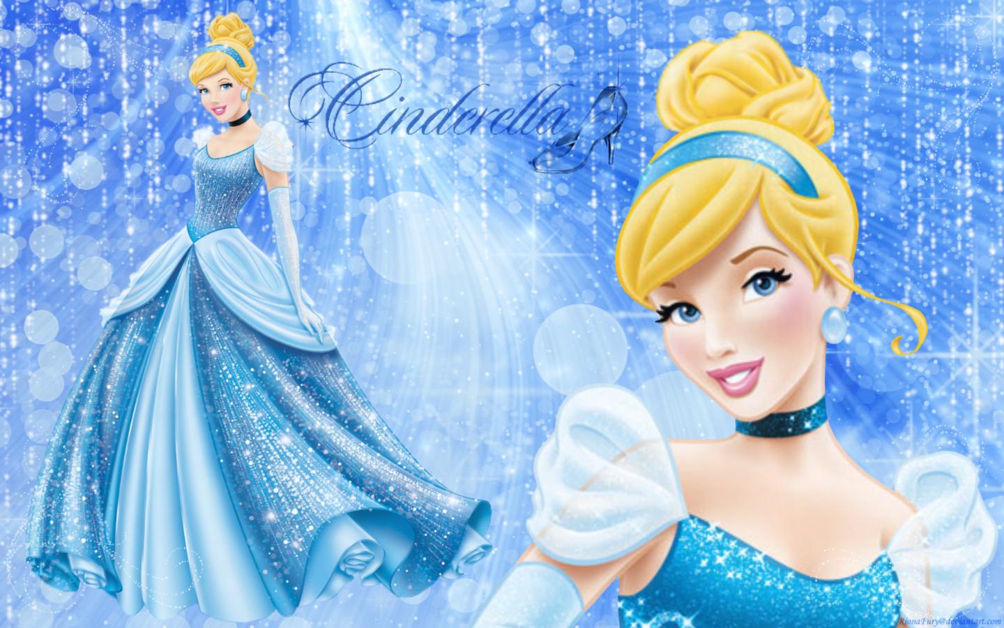 Cenerentola Disney vestito blu, 1440x900 HD, Desktop